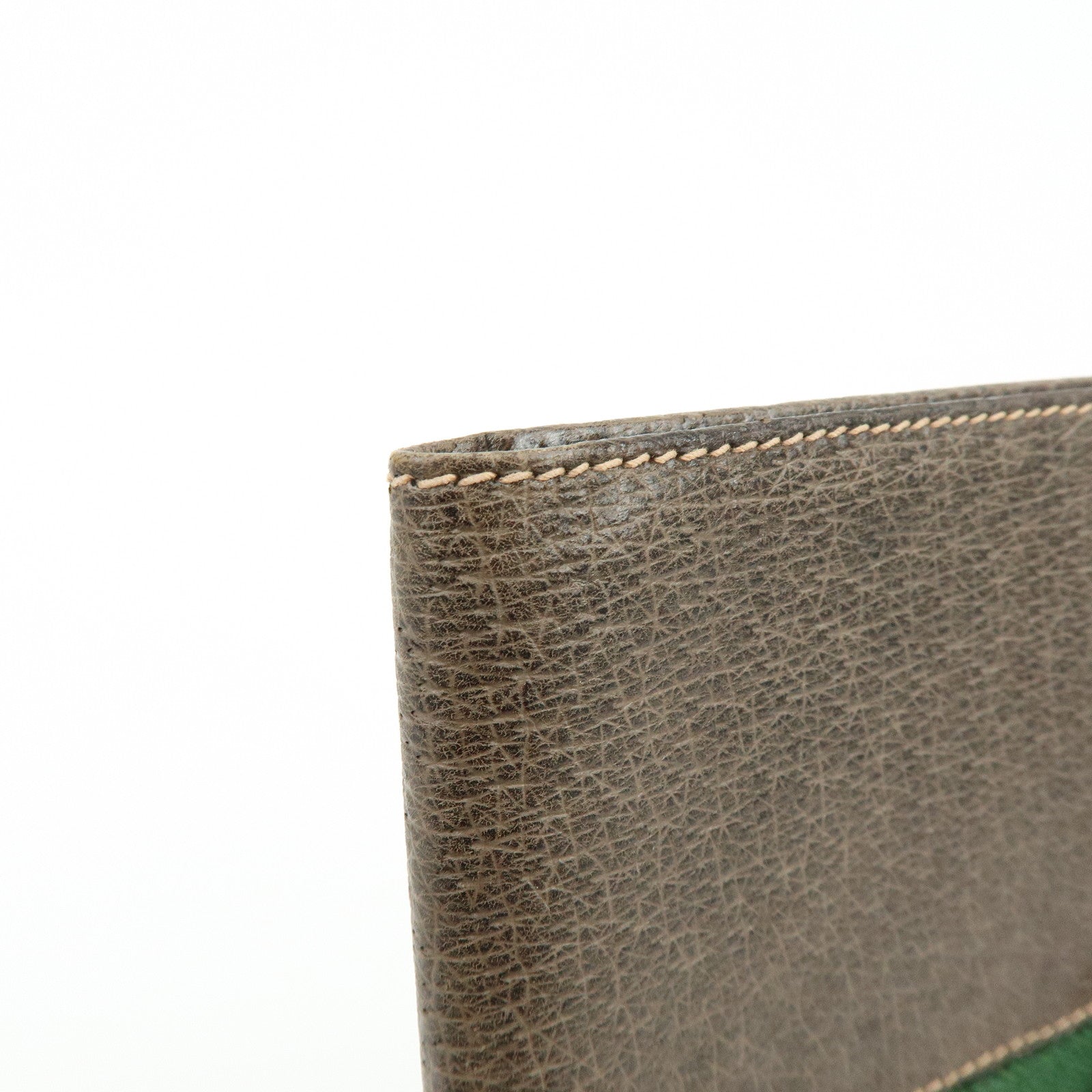 GUCCI Sherry Leather Agenda Cover Planner Cover Passport Case Brown