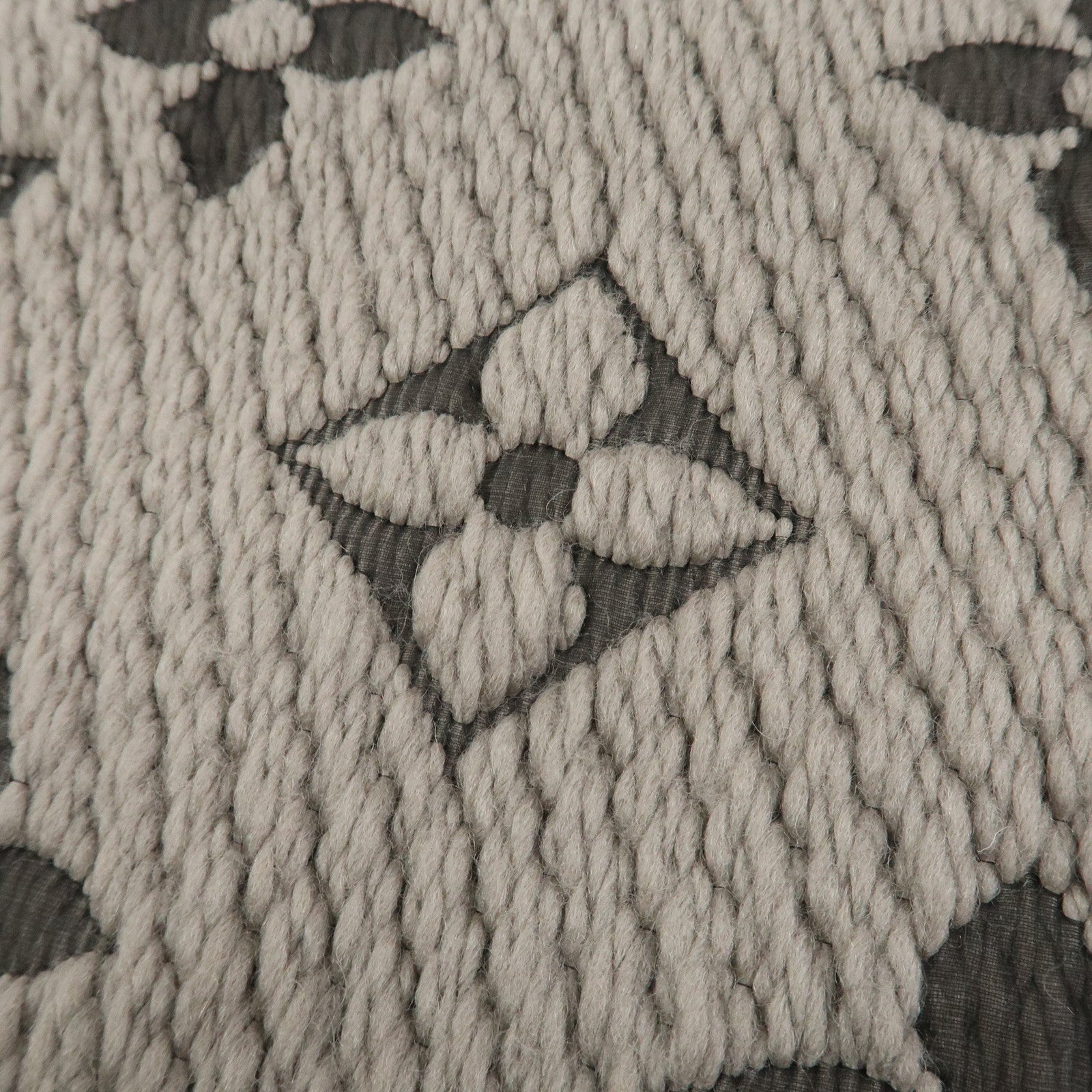 Louis Vuitton Echarpe Logomania Wool Silk Scarf Gray 413287