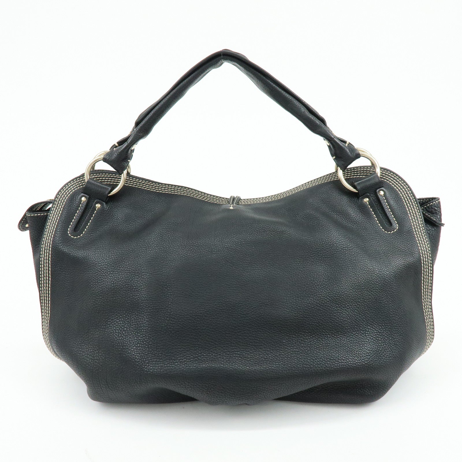CELINE Leather Bittersweet Shoulder Bag Hand Bag Black