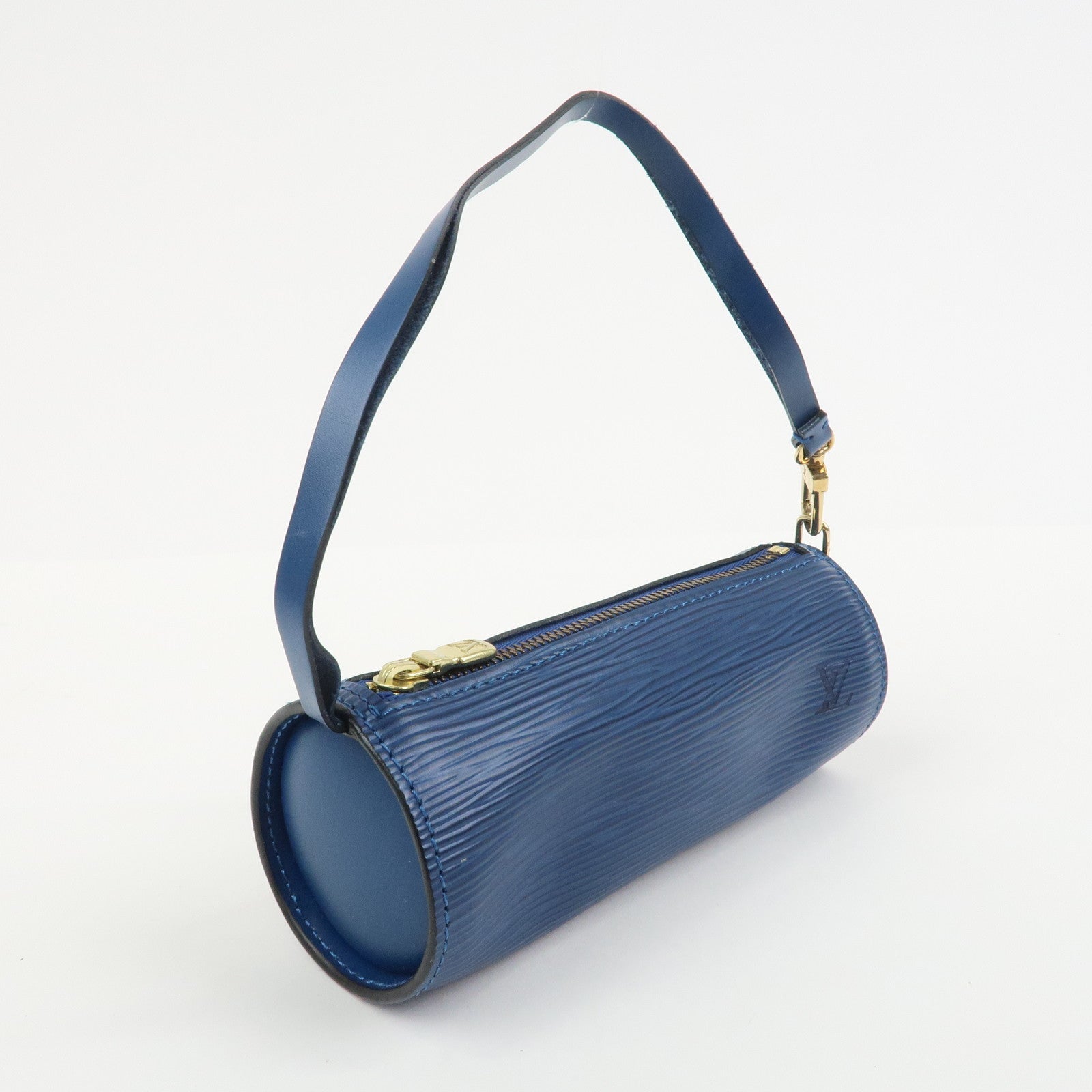 Louis Vuitton Epi Set of 3 Leather Soufflot Pouch Blue Kenya Brown