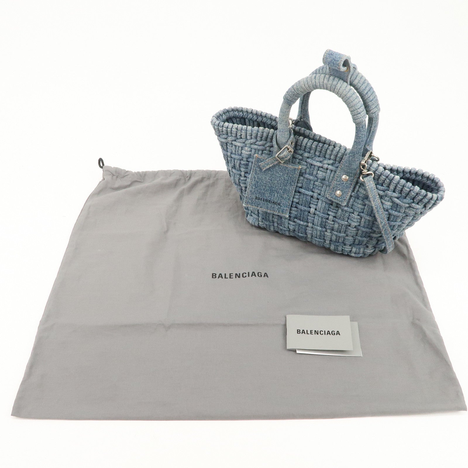 BALENCIAGA BISTRO XS 2WAY Bag Hand Bag Denim Blue 671342