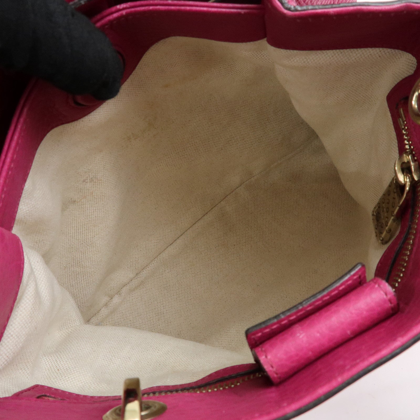 GUCCI Bamboo Leather 2Way Bag Tote Bag Shoulder Bag Pink 336032