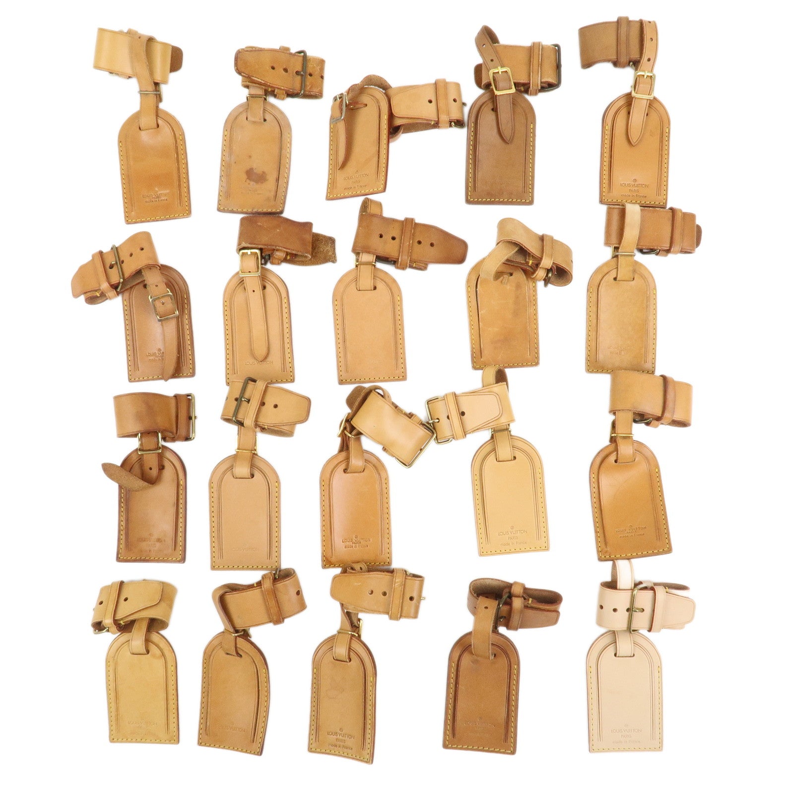 Louis Vuitton Set Of 20 Leather Name Tag & Poignet