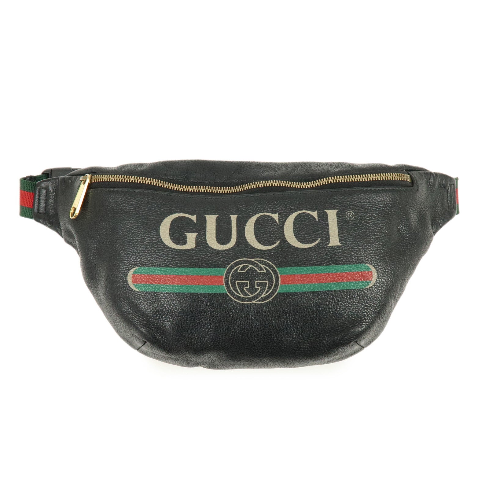 GUCCI Sherry Interlocking G Leather Canvas Waist Body Bag 530412