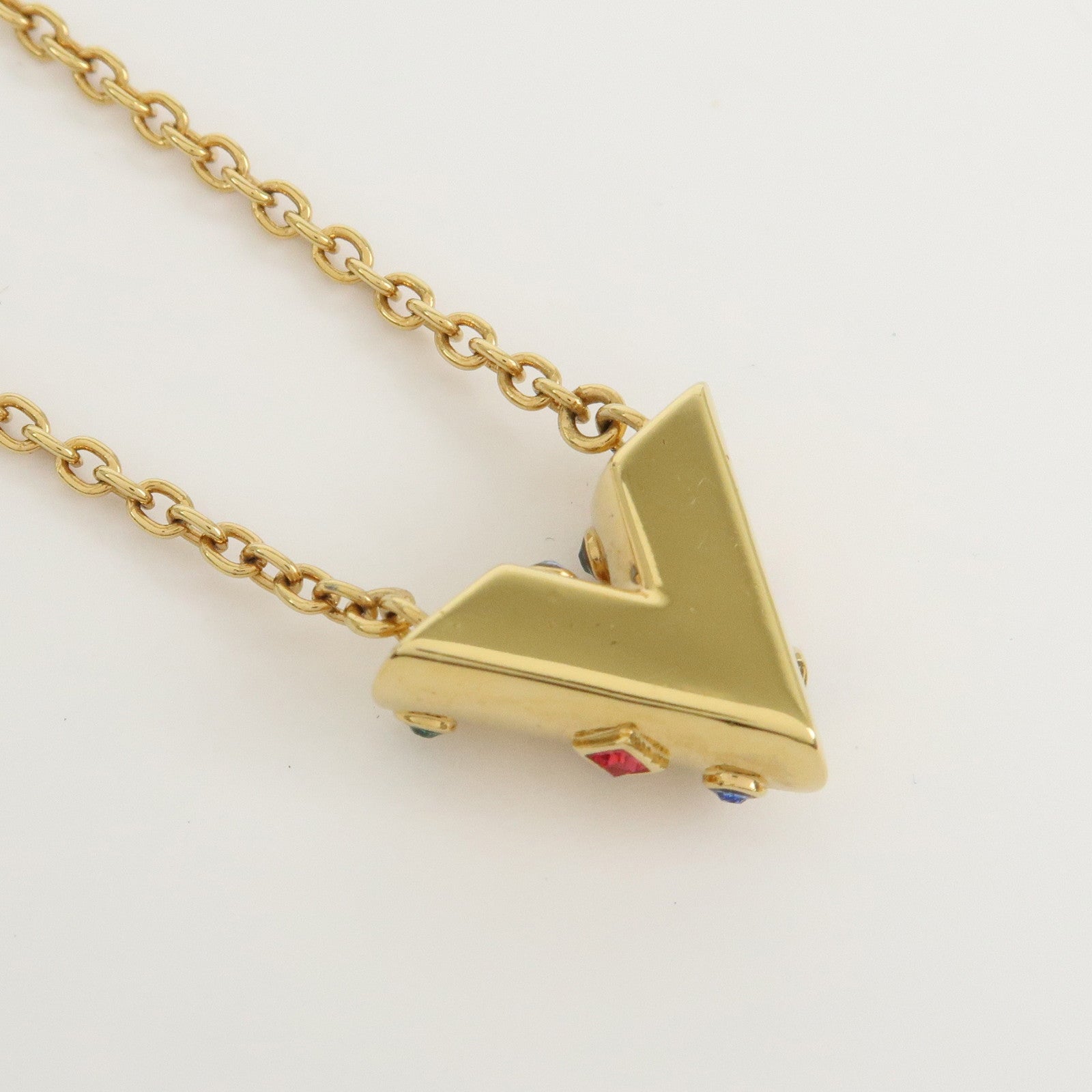 Louis Vuitton Collier Essential V Planet Metal Necklace M68920