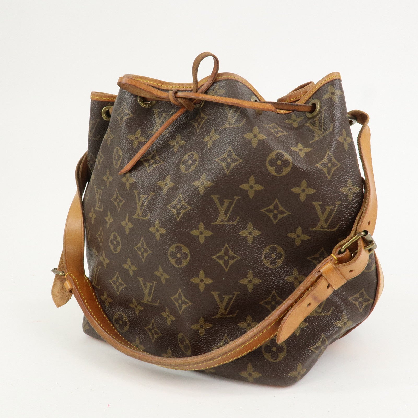 Louis Vuitton Monogram Petit Noe Shoulder Bag Brown M42226