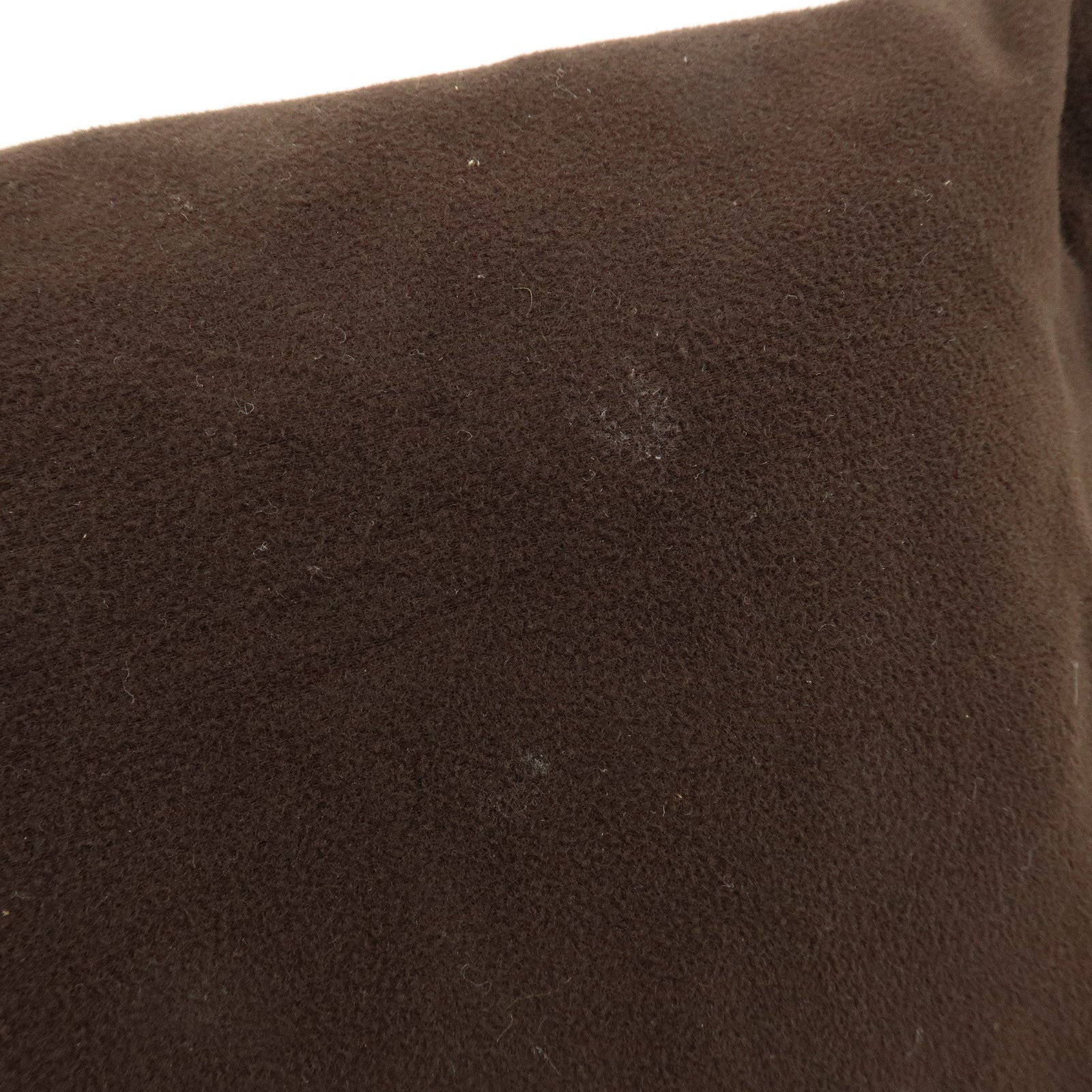 FENDI Wool Leather Shoulder Bag Crossbody Bag Brown 16071