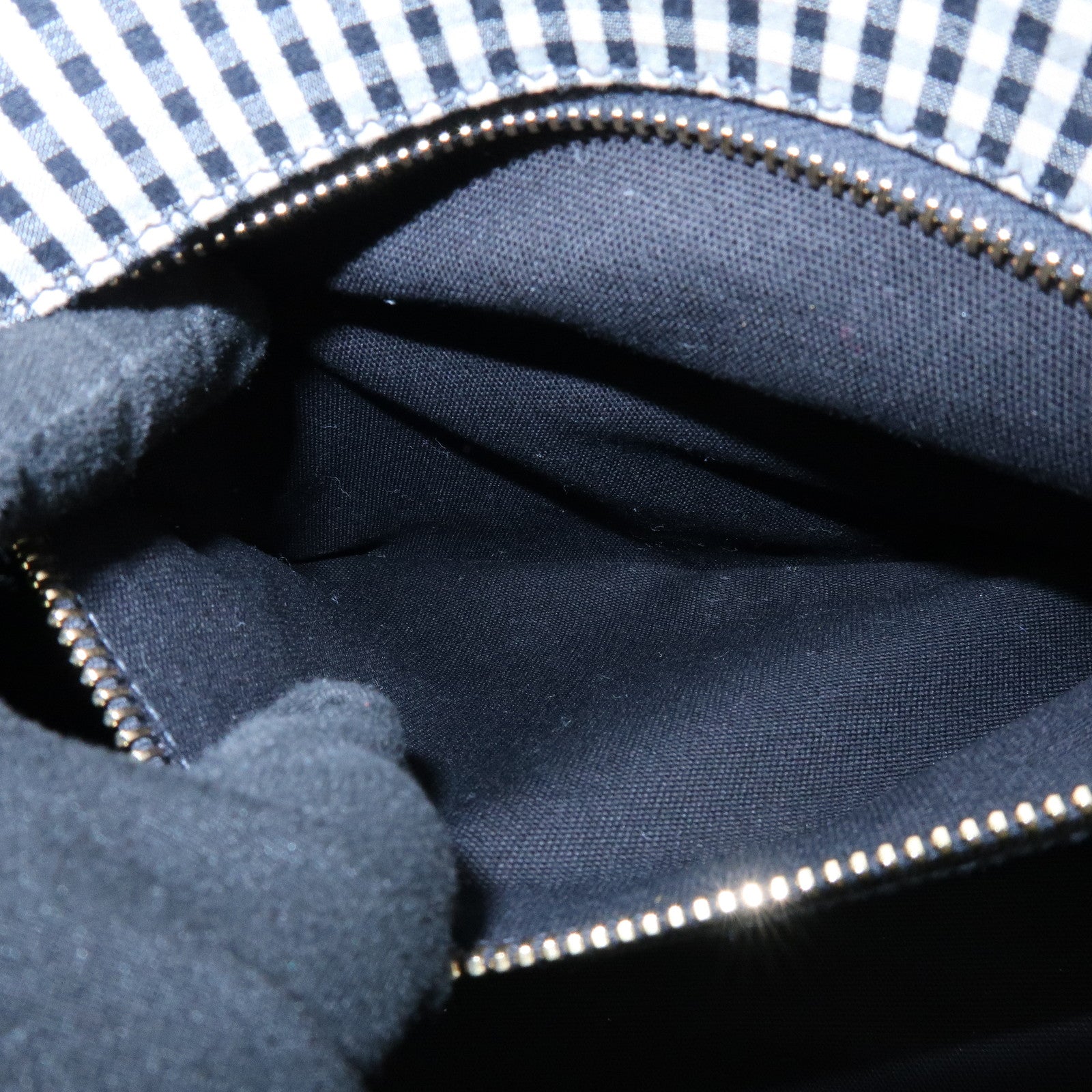 PRADA Canapa Canvas 2Way Bag Hand Bag Shoulder Bag Black Ivory