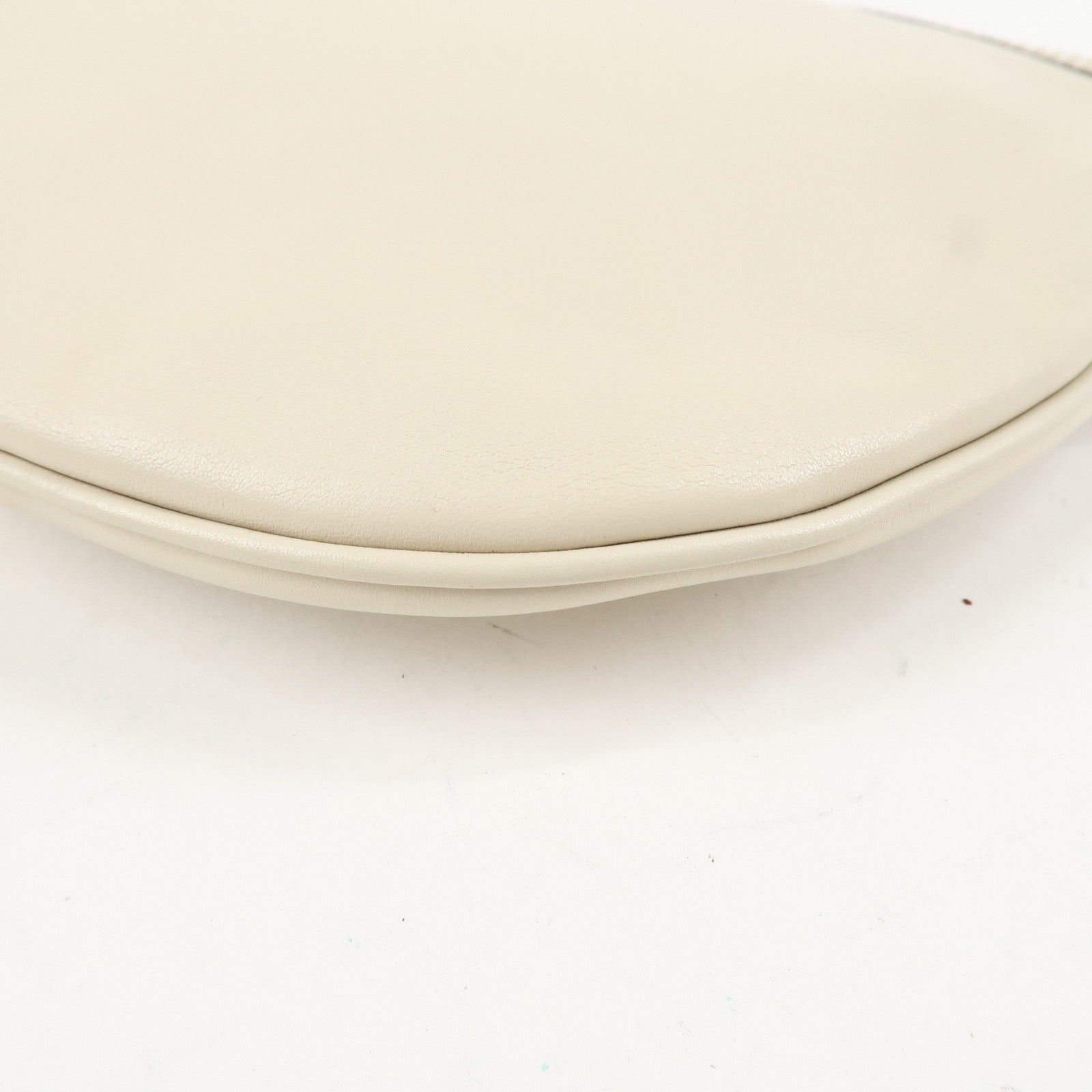 GUCCI Sherry Leather Shoulder Bag Ivory Used