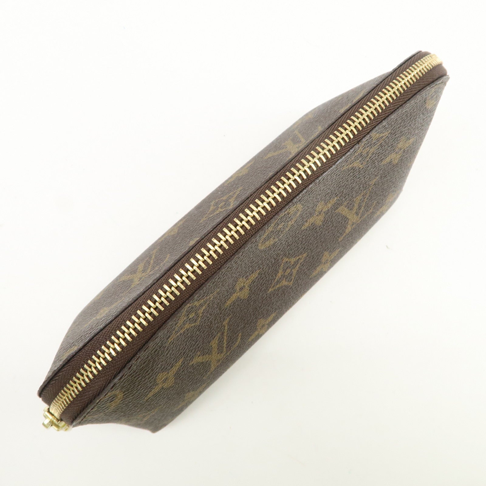Louis Vuitton Monogram Pochette Cosmetic Pouch Brown M47515