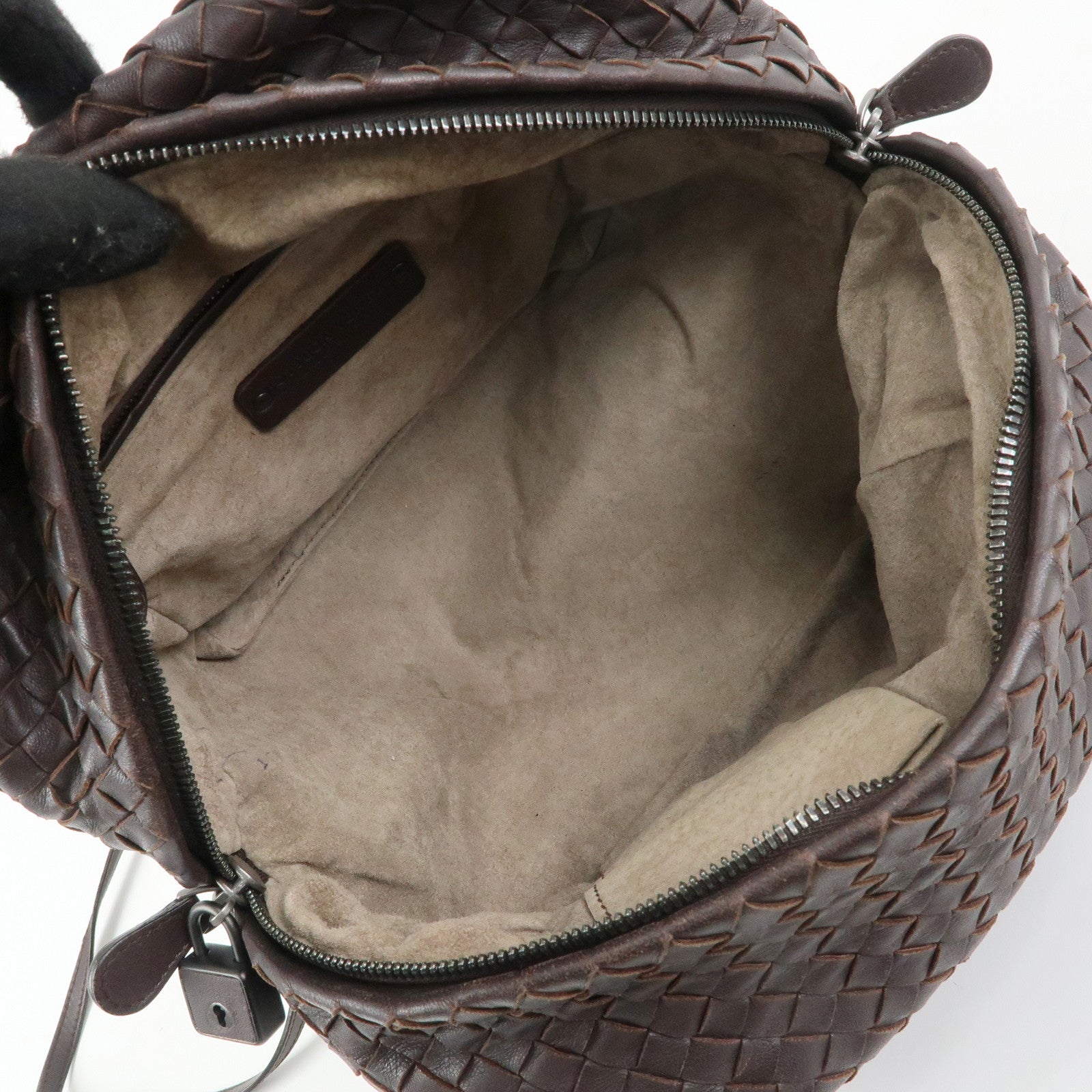 BOTTEGA VENETA Intrecciato Leather Shoulder Bag Brown 255693