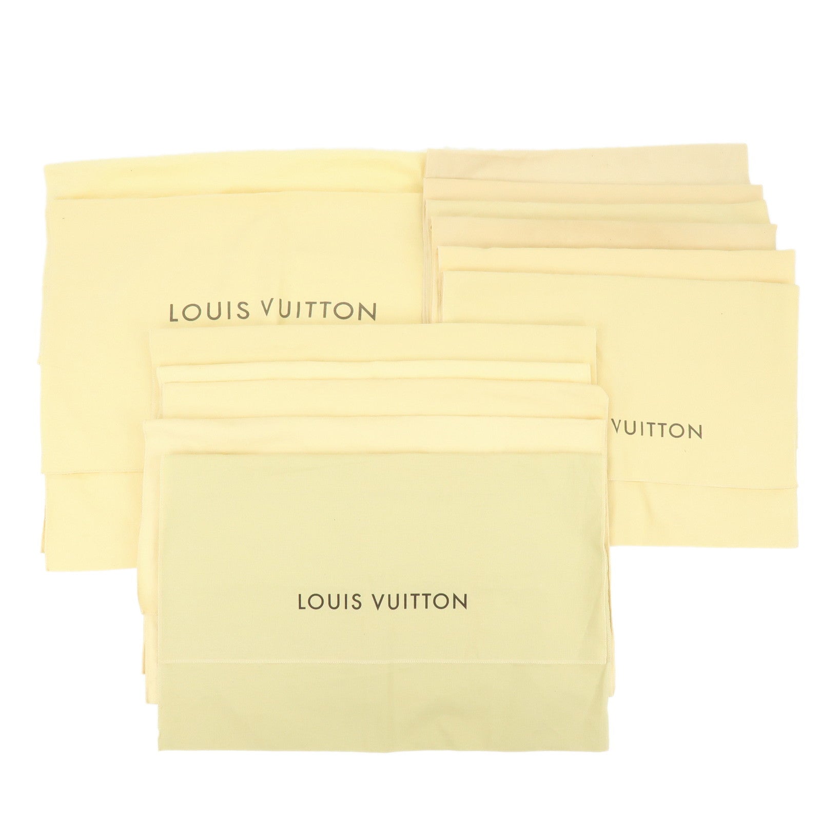 Loiuis Vuitton Set Of 13 Dust Bag Flap Style Beige Brown