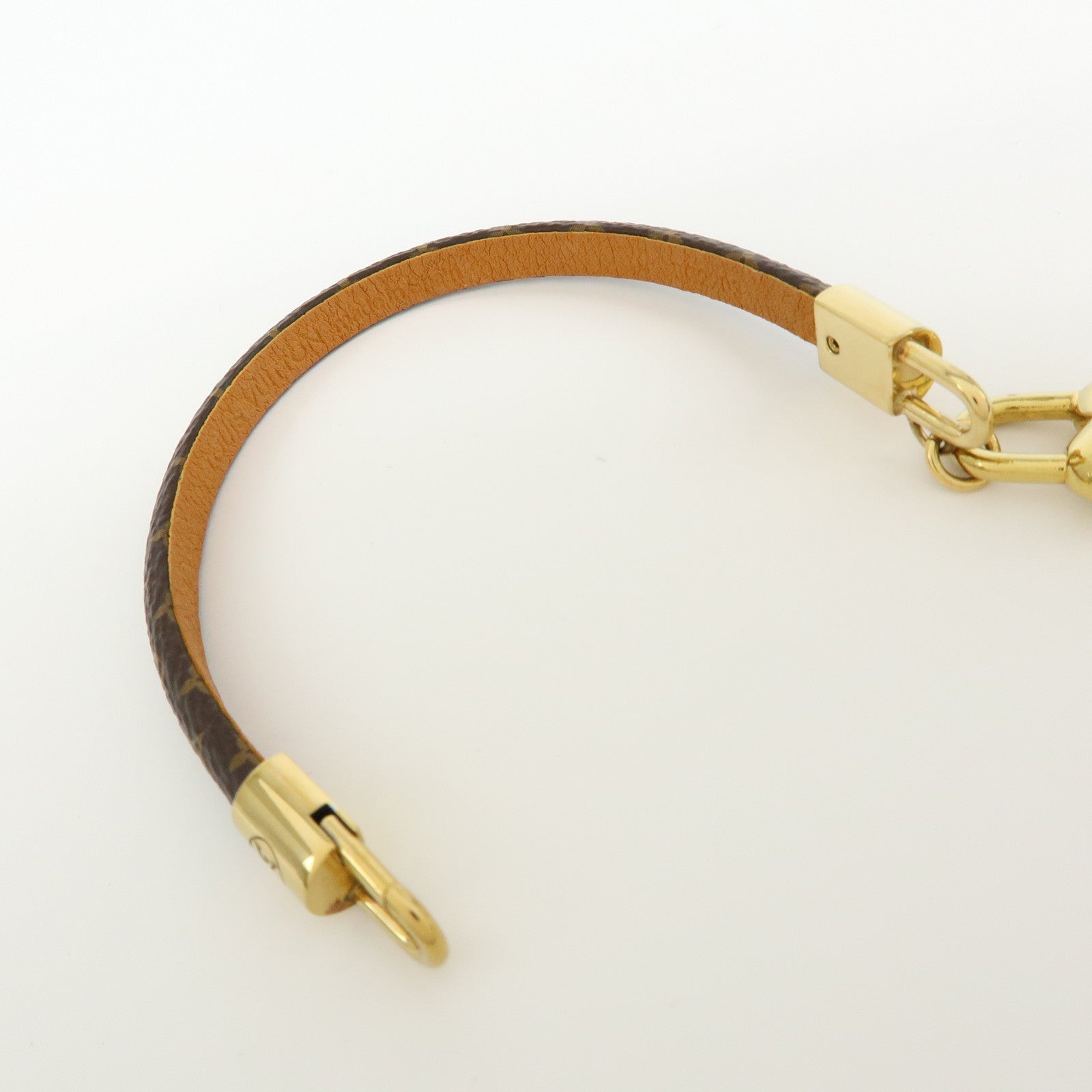 Louis Vuitton Monogram Bracelet Crazy In Lock Size 17 Brown M6451