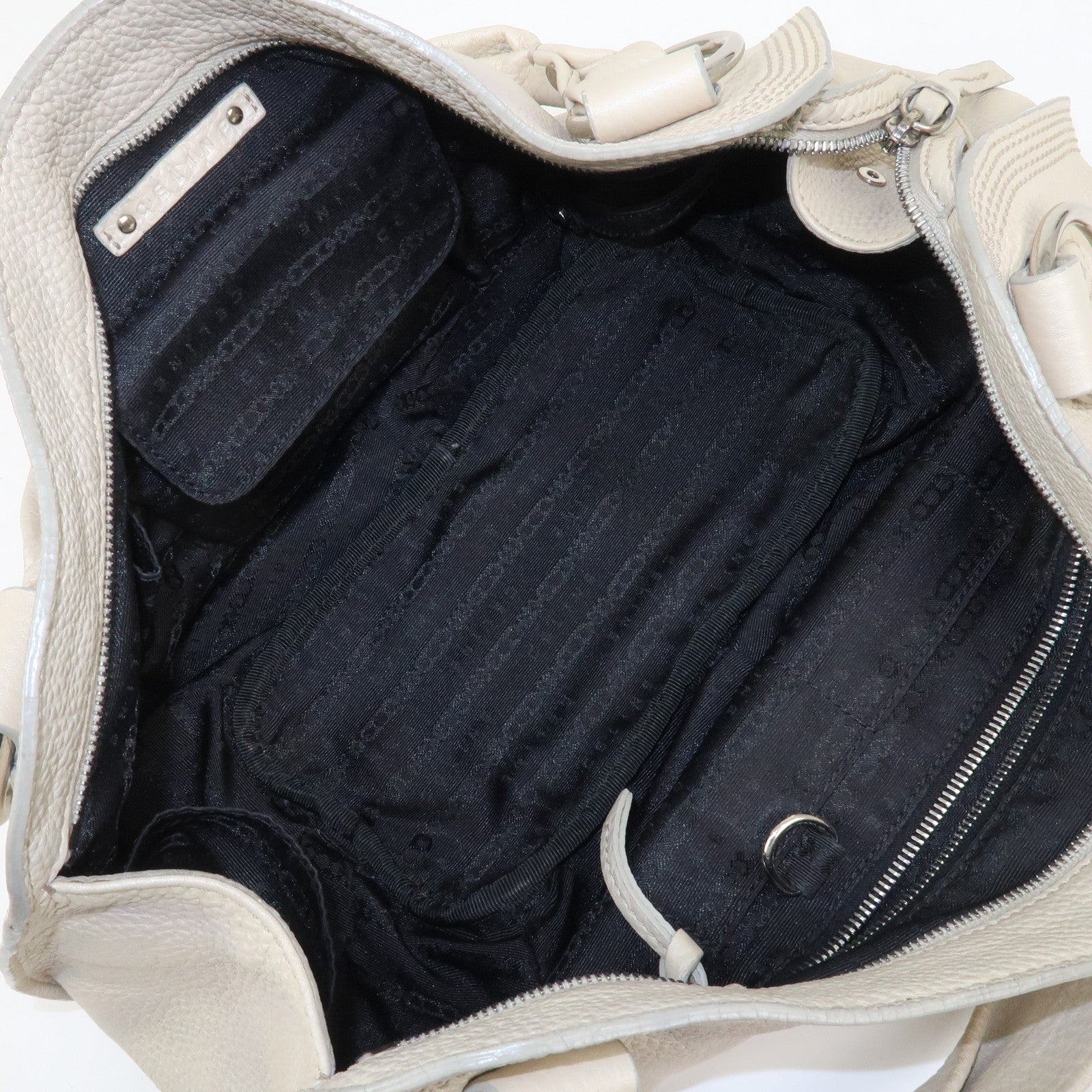 CELINE Bitter Sweet Leather Shoulder Bag Hand Bag Ivory
