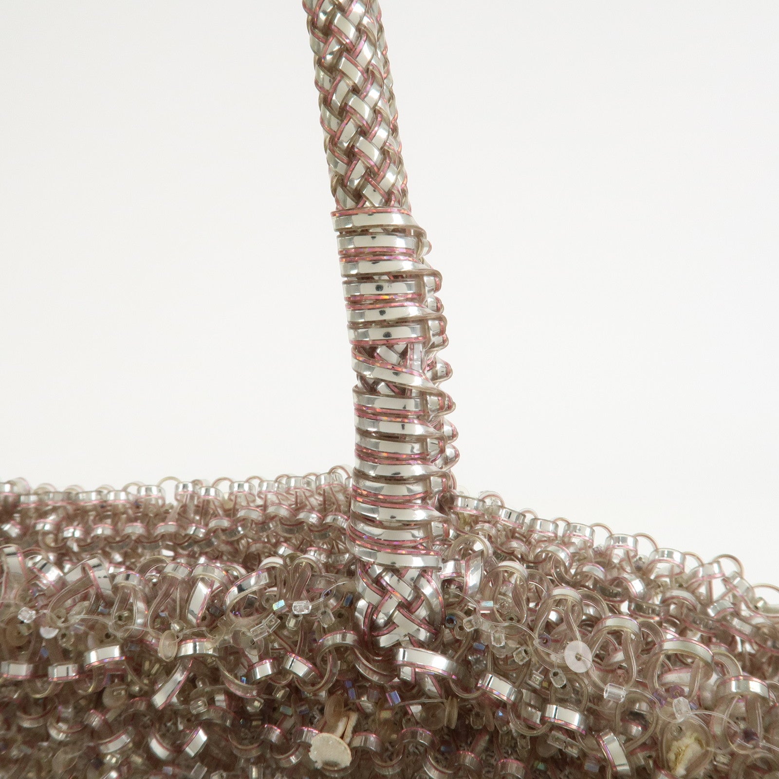 ANTEPRIMA Wire Bag PVC Leather Hand Bag Sweets Motif Clear Pink