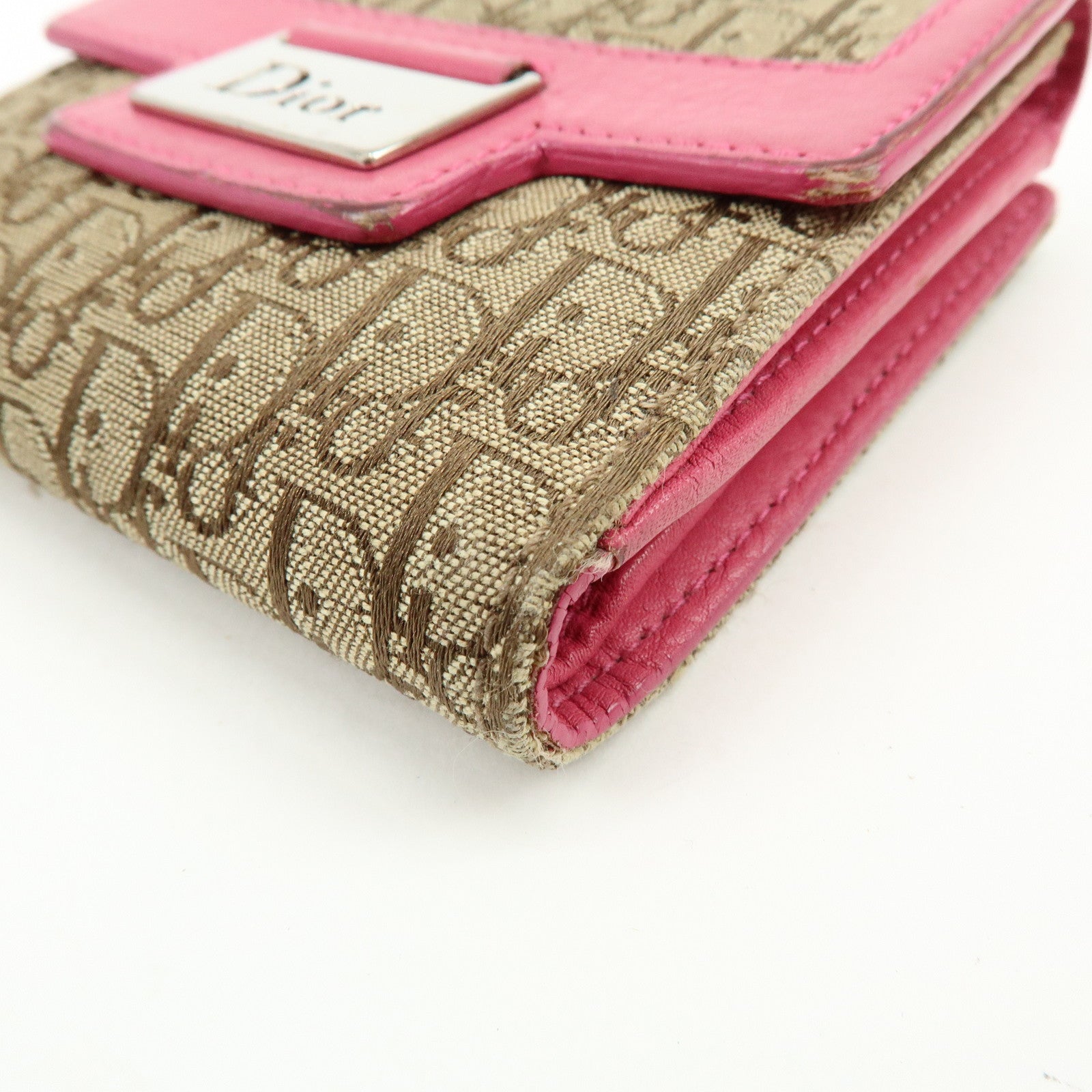 Christian Dior Street Chic Trotter Jaquard Canvas Leather Wallet