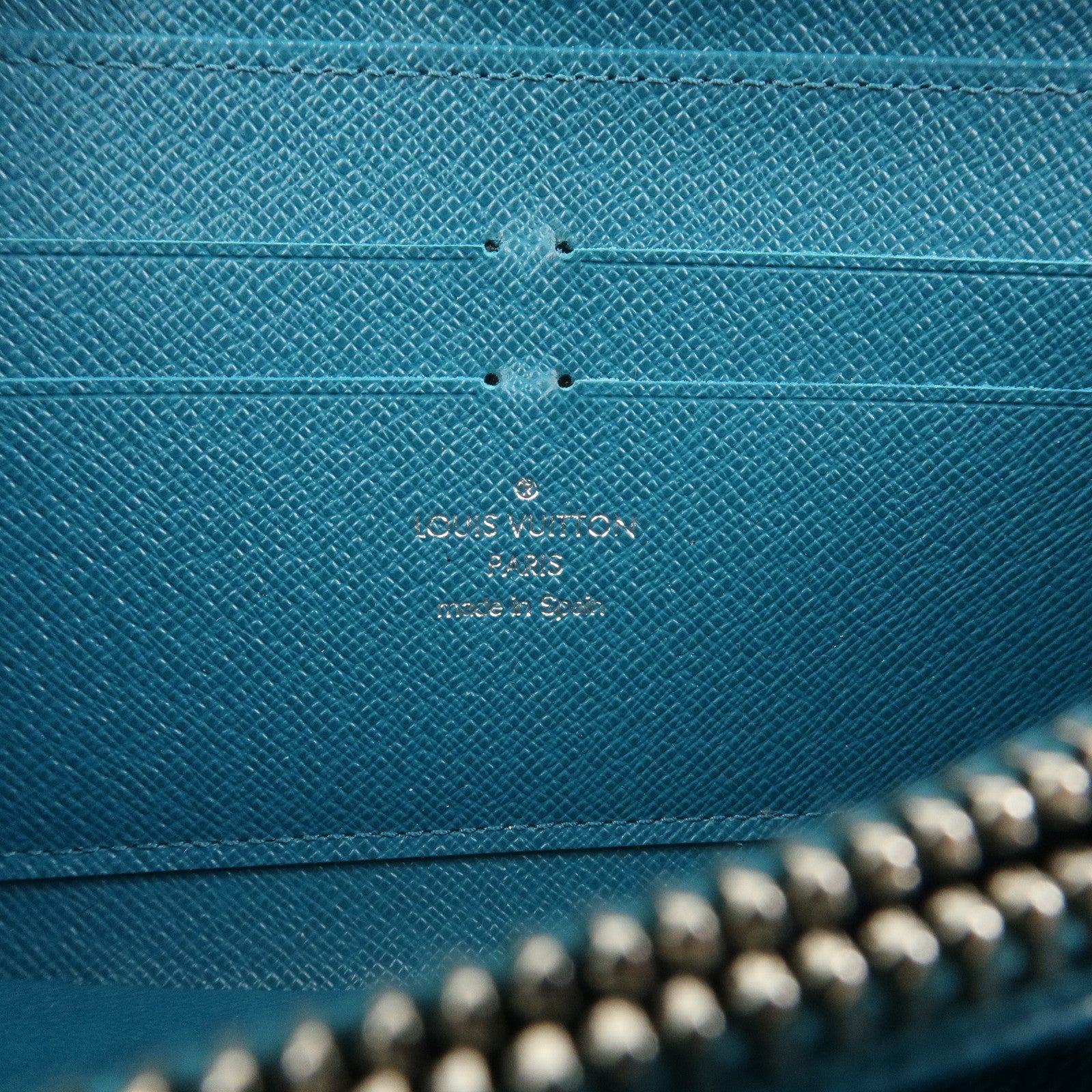 Louis Vuitton Epi Leather Zippy Long Wallet Cyan Blue M60311
