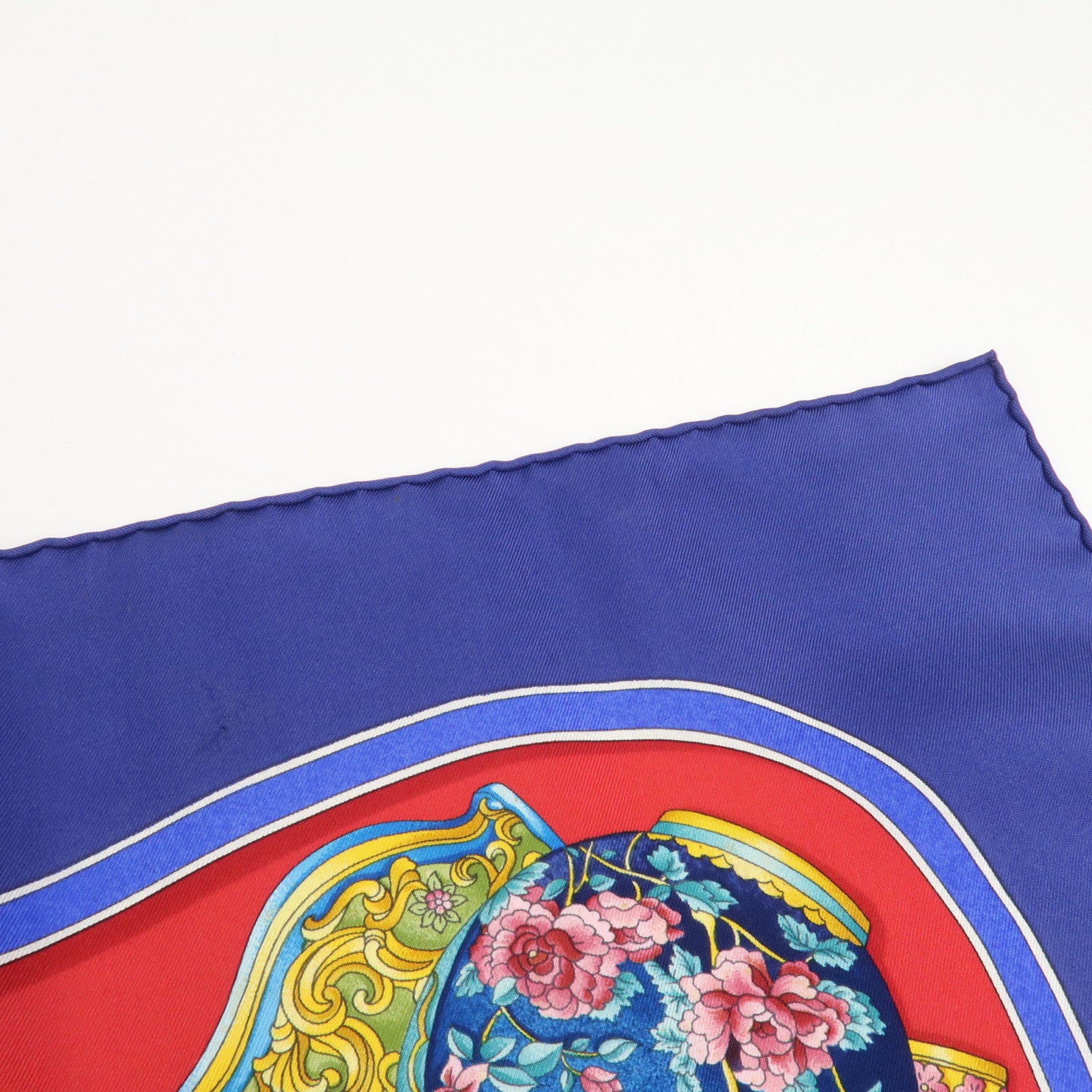 HERMES Carre 90 Silk 100% Scarf Pourvu qu'on ait l'ivresse Navy Red
