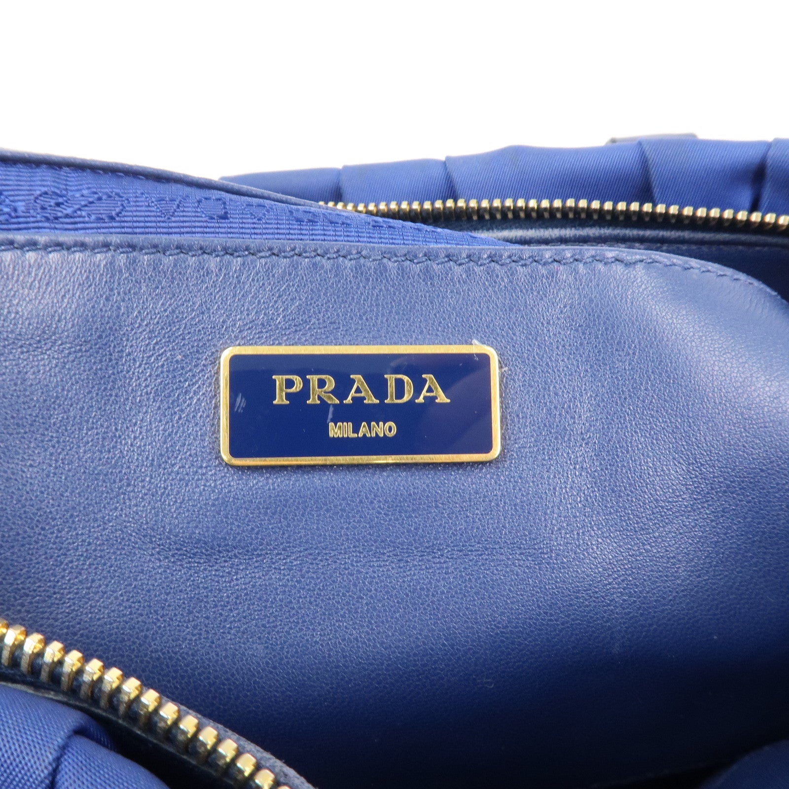 PRADA Logo Nylon Leather 2Way Bag Hand Bag Shoulder Bag BN 1407