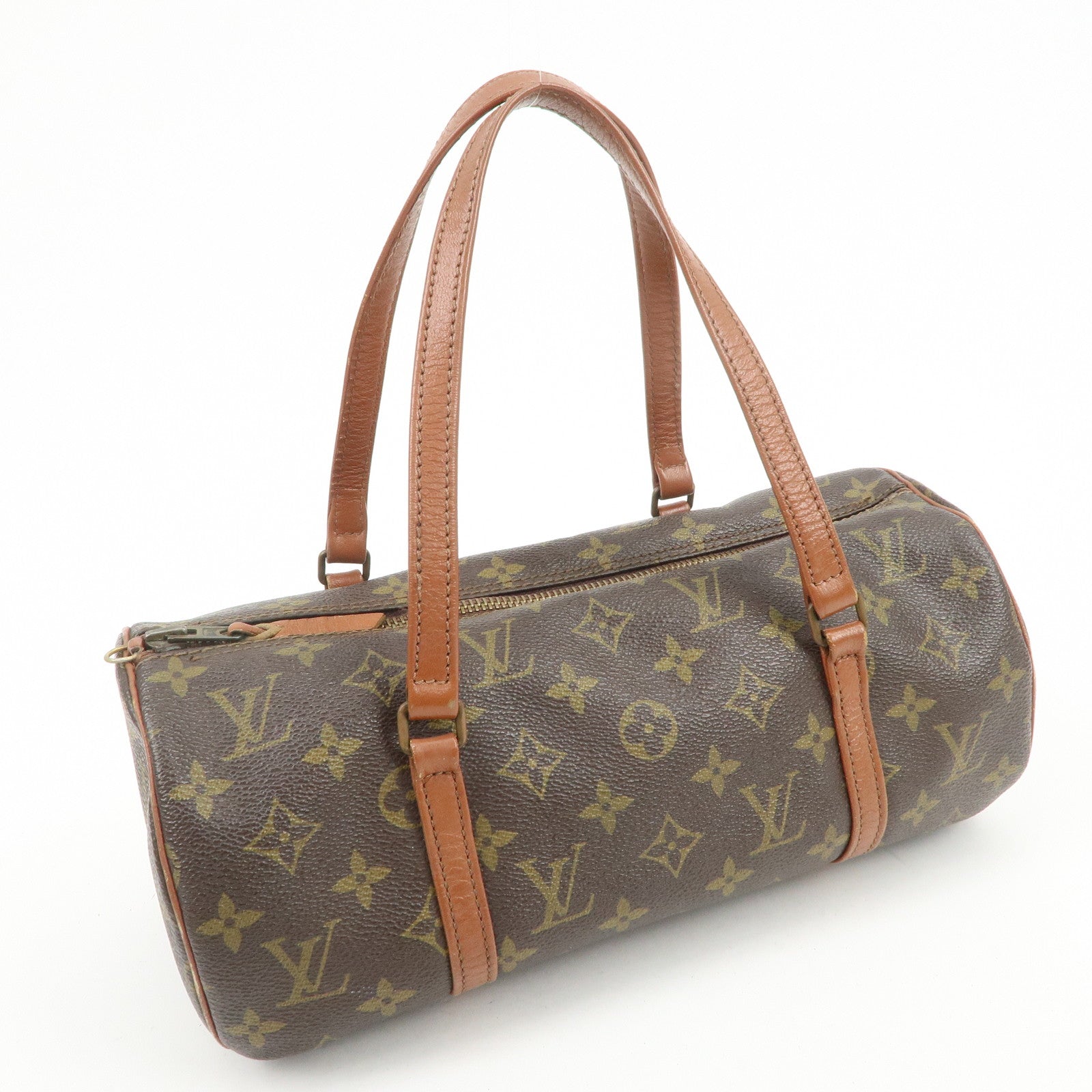 Louis Vuitton Monogram Papillon 30 Hand Bag Brown Old Style M51365