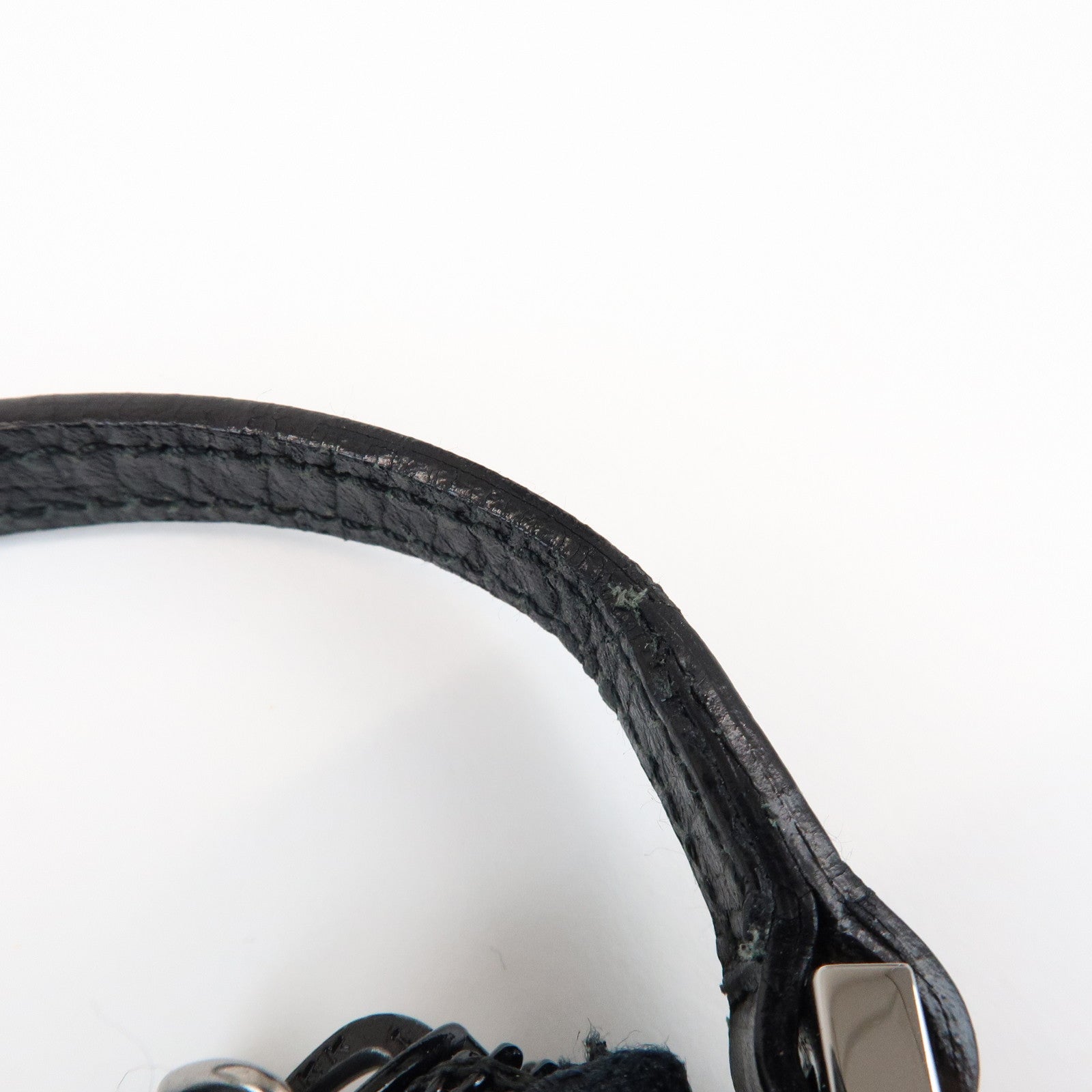 GUCCI Boat Bag GG Canvas Leather Pouch Hand Bag Black 07198