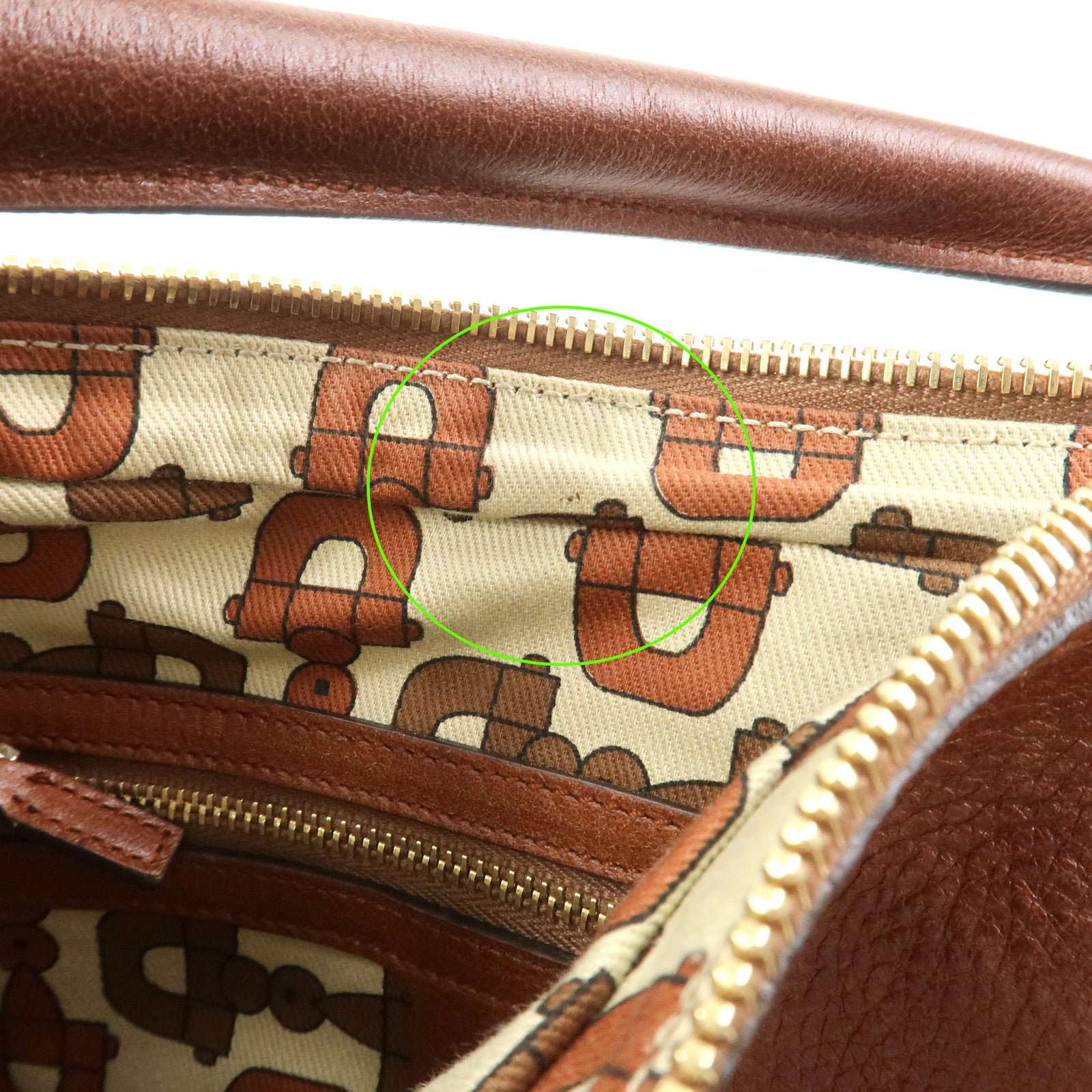 GUCCI Guccissima Leather Shoulder Bag Hand Bag Brown 181515