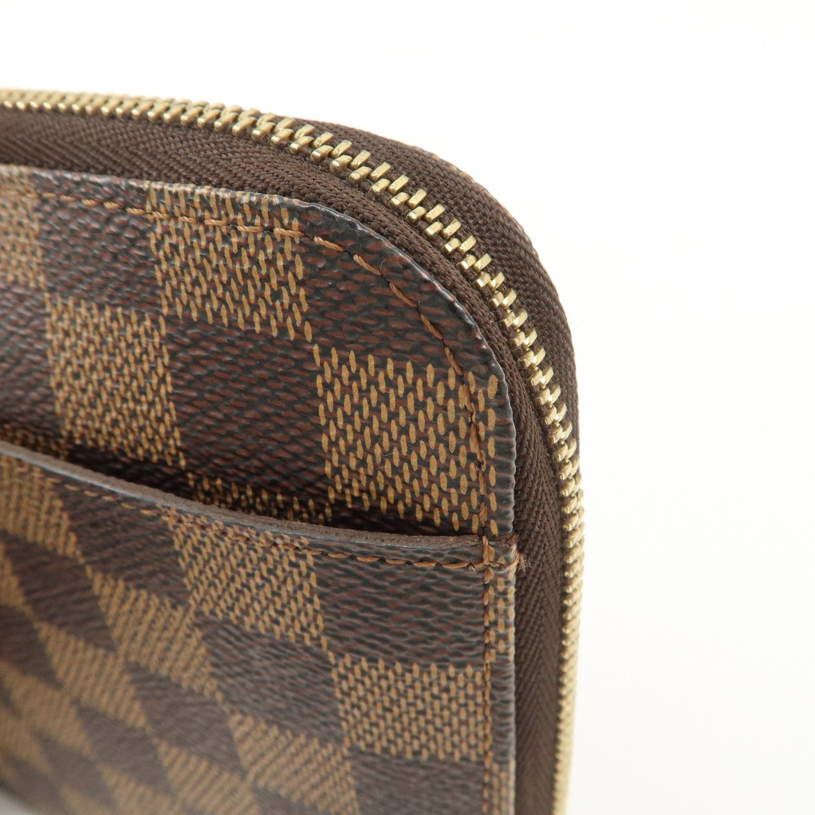 Louis Vuitton Damier Canvas Olaf Organizer Wallet Brown N61723 Used