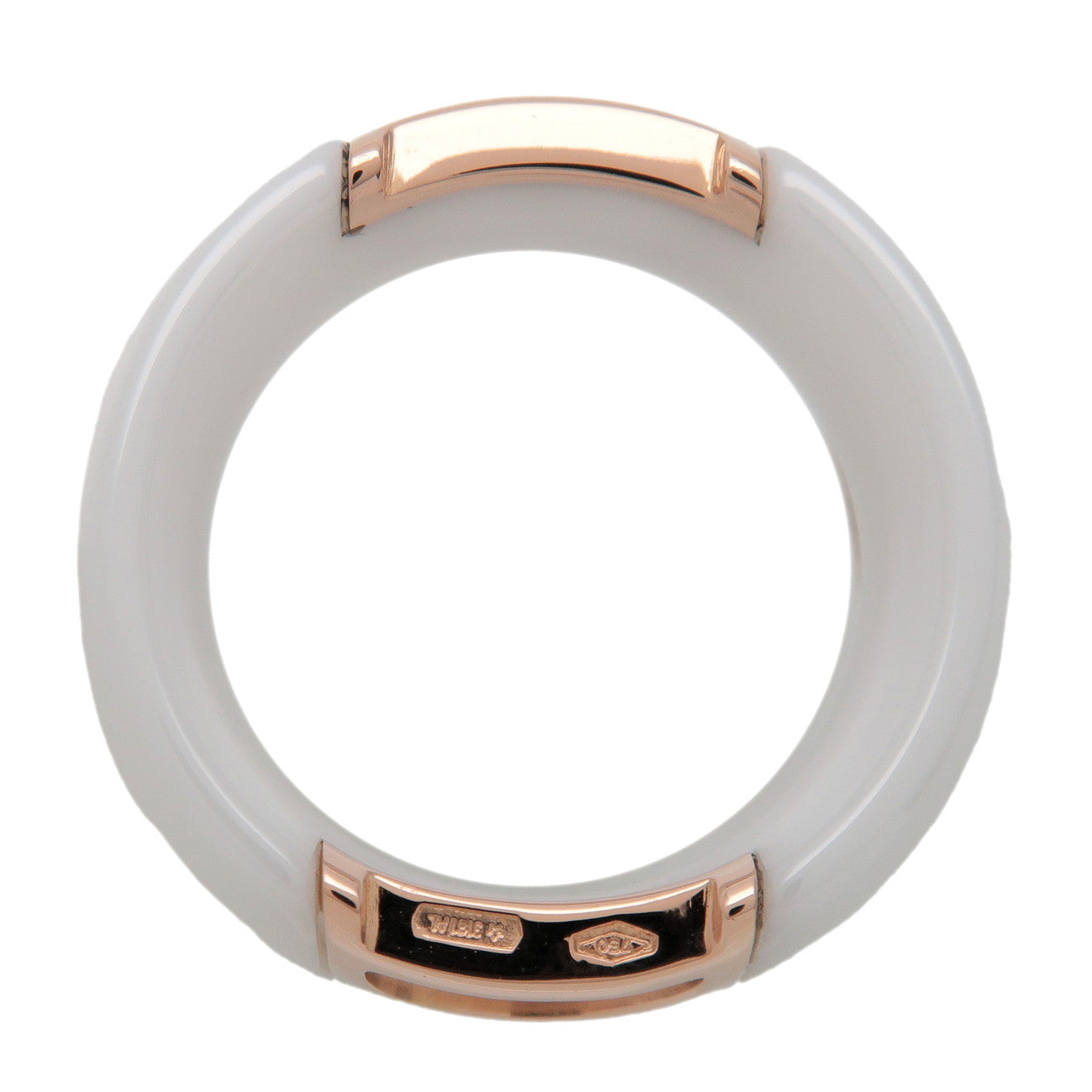 DAMIANI D.Icon Ceramic Diamond K18 750PG Ring White Rose Gold US6.5