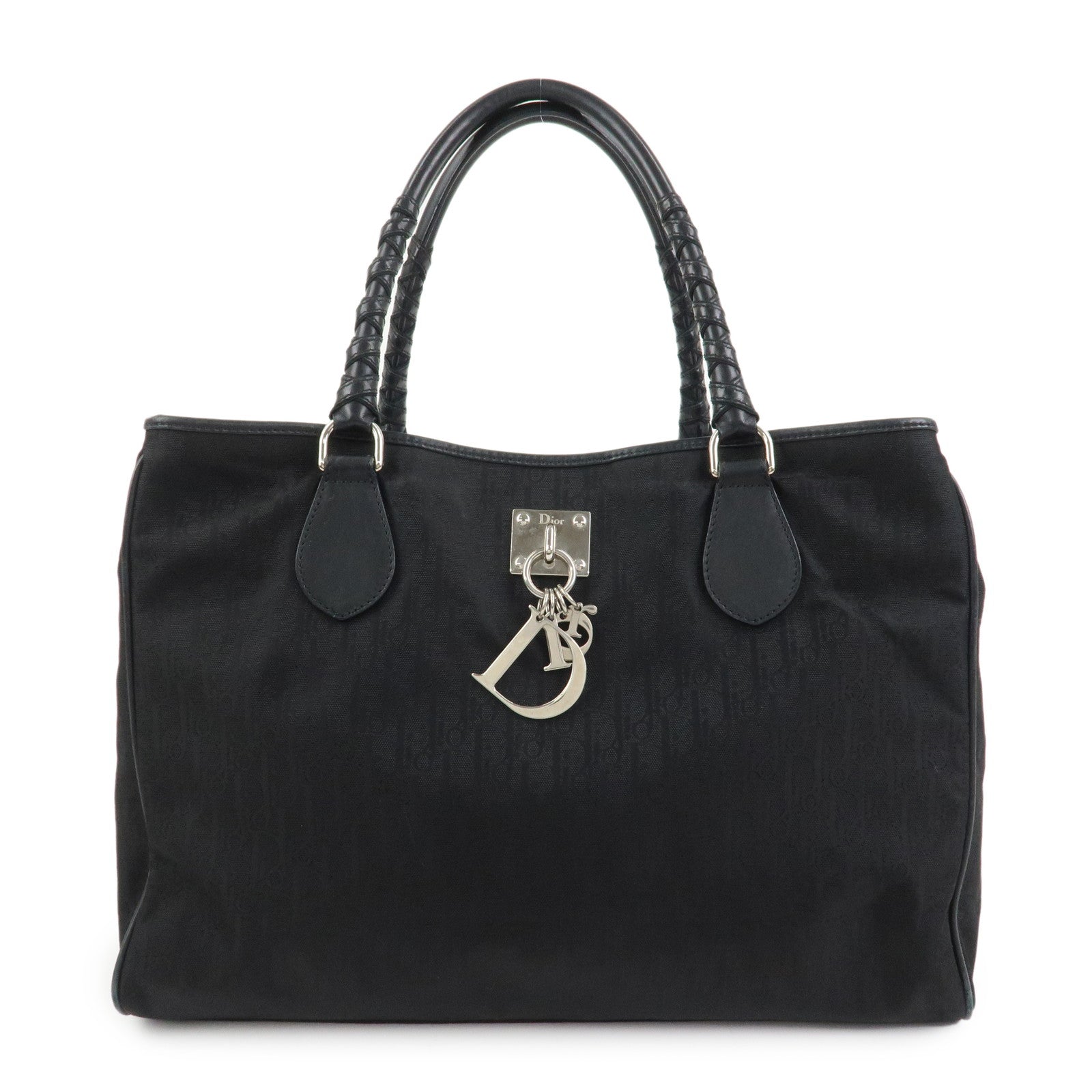 Christian Dior Trotter Nylon Canvas Leather Lovely Shoulder Bag
