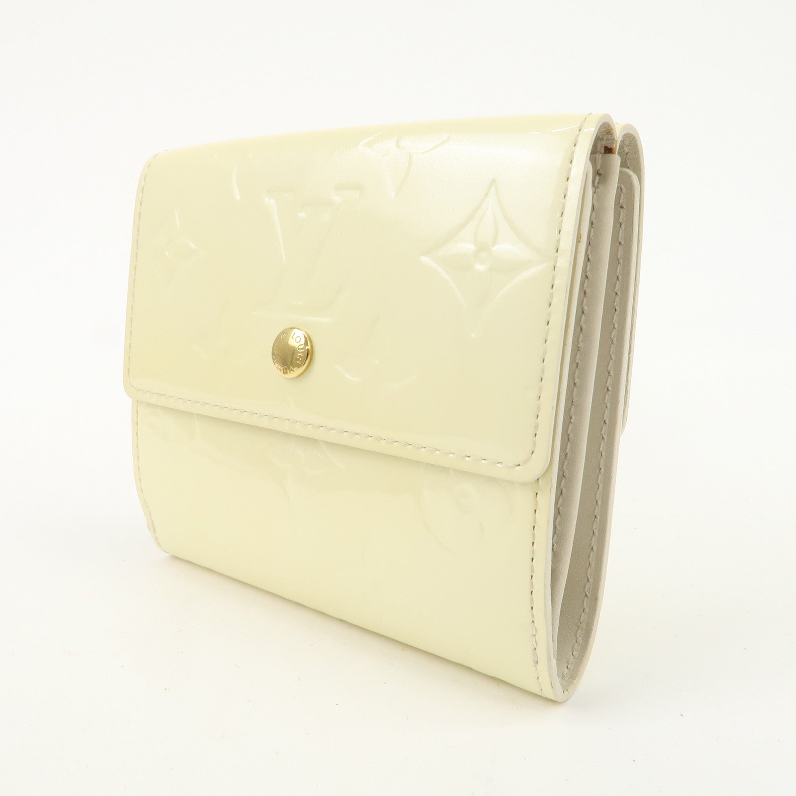 Louis Vuitton Monogram Vernis Porte Monnaie Couer Perle Compact Wallet M91351 Used