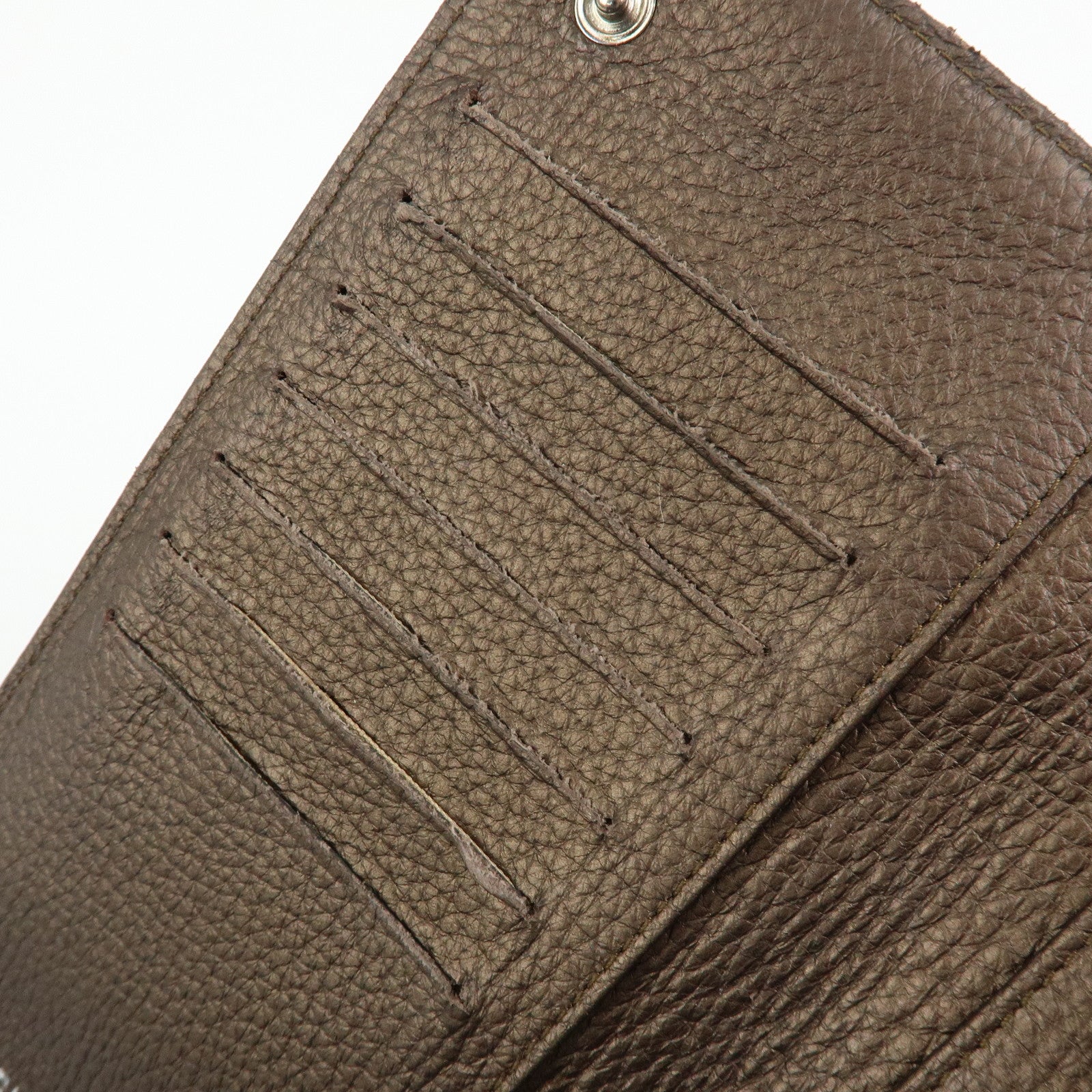 CHANEL COCO Mark Luxury Line Calf Leather Long Wallet Brown