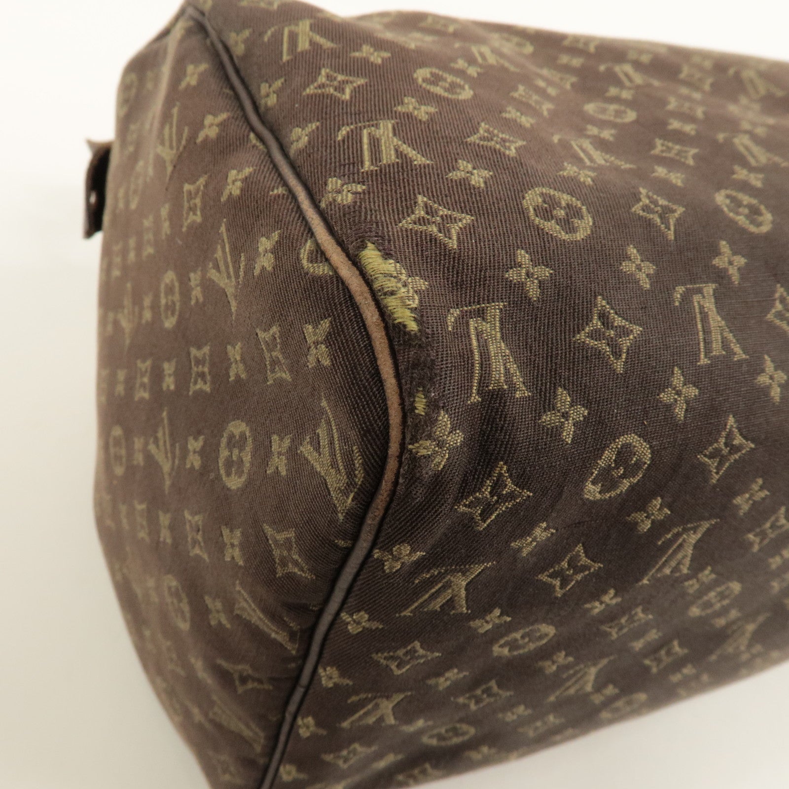 Louis Vuitton Monogram Mini Lin Speedy 30 Boston Bag Ebene M95224