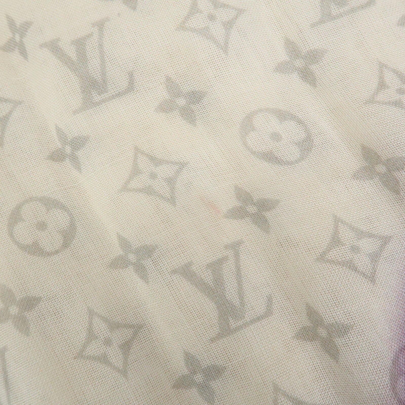 Louis Vuitton Etolloe LV Rainbow Cashmere Silk Scarf White MP2316