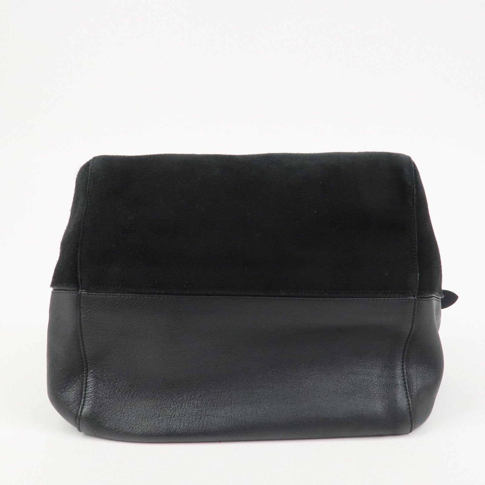 LOEWE Anagram Logo Leather Suede Origami Cubo Hand Bag Black