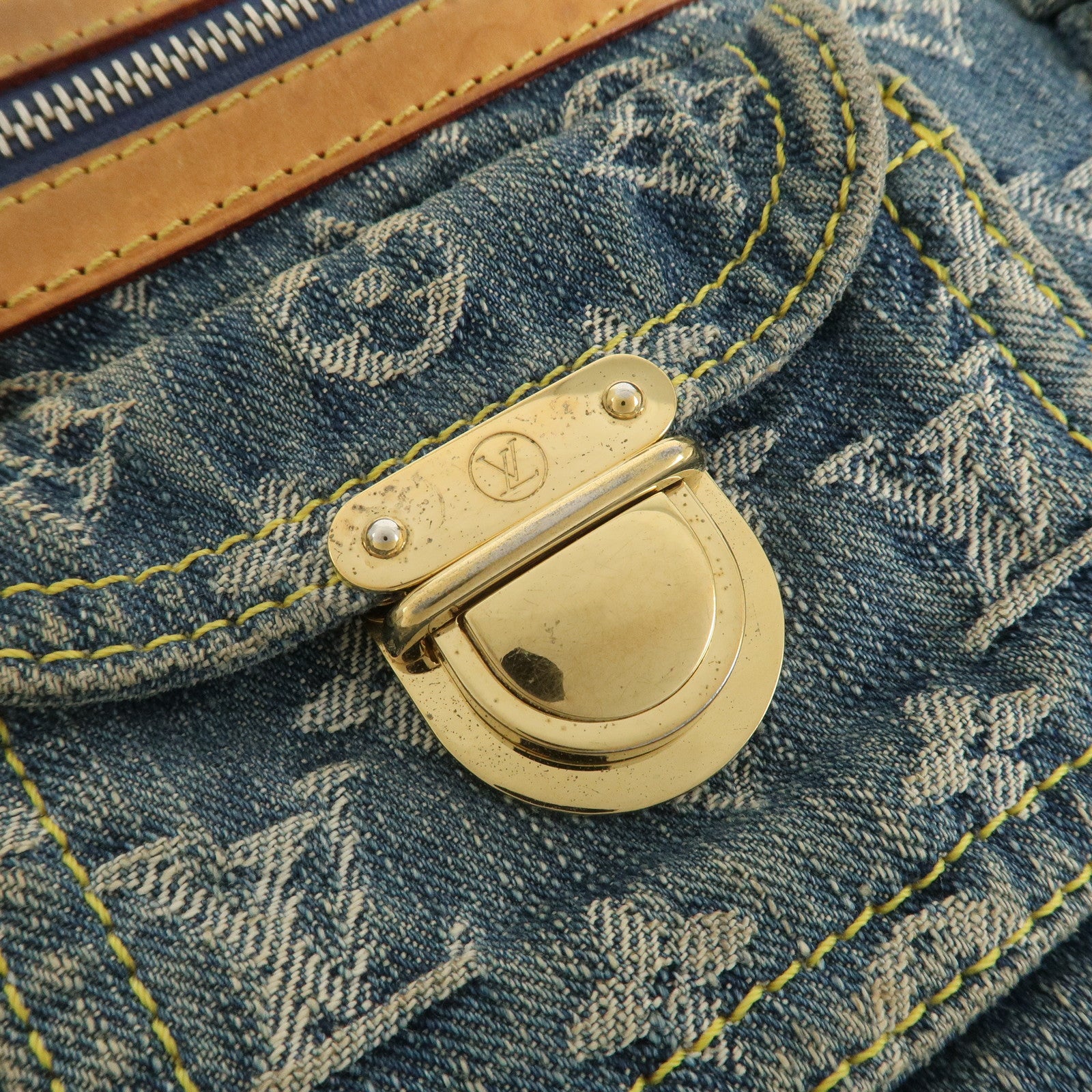 Louis Vuitton Monogram Denim Baggy PM 2Way Bag Shoulder Bag M95049