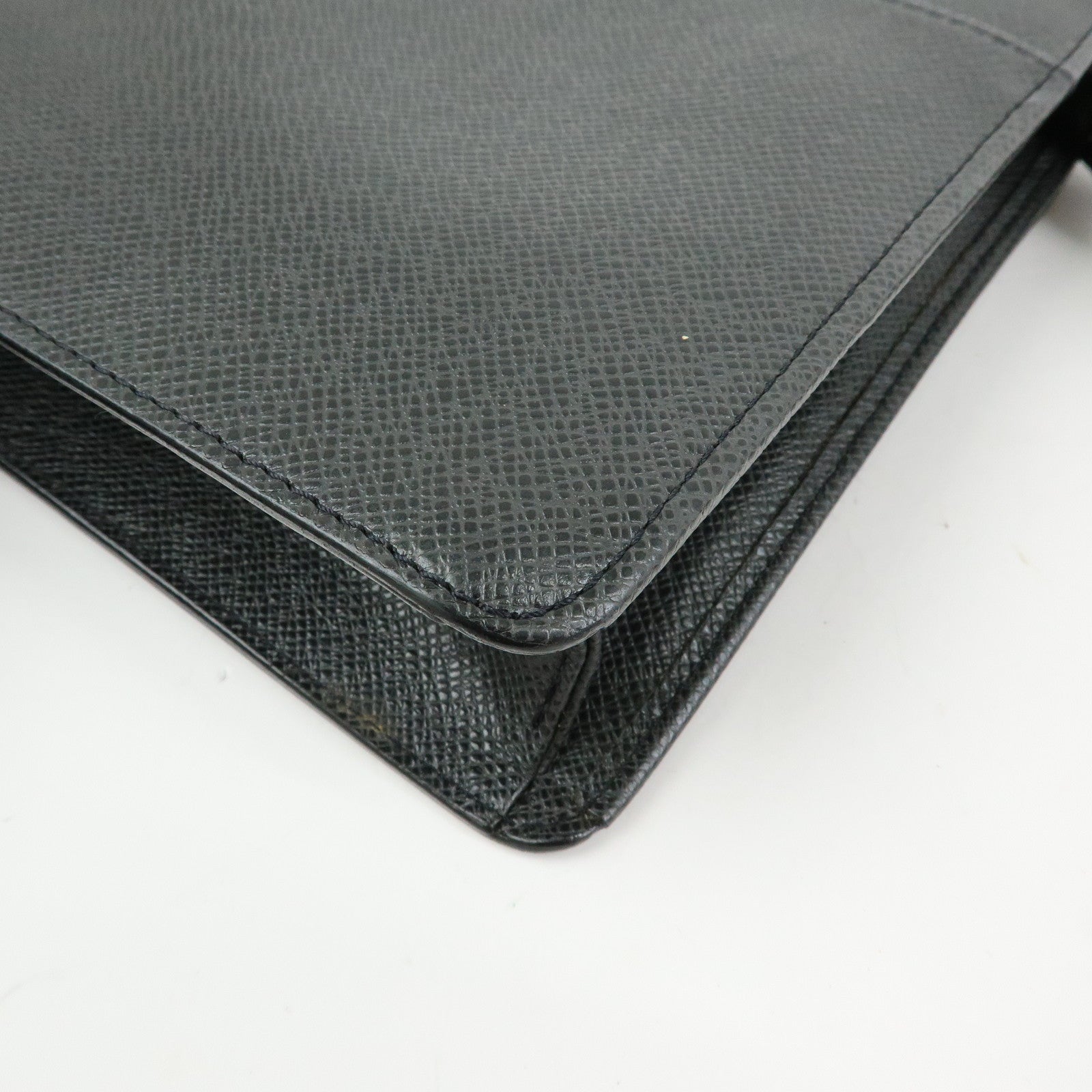 Louis Vuitton Taiga Leather Selenga Clutch Bag Ardoise M30782 Authentic Used F/S