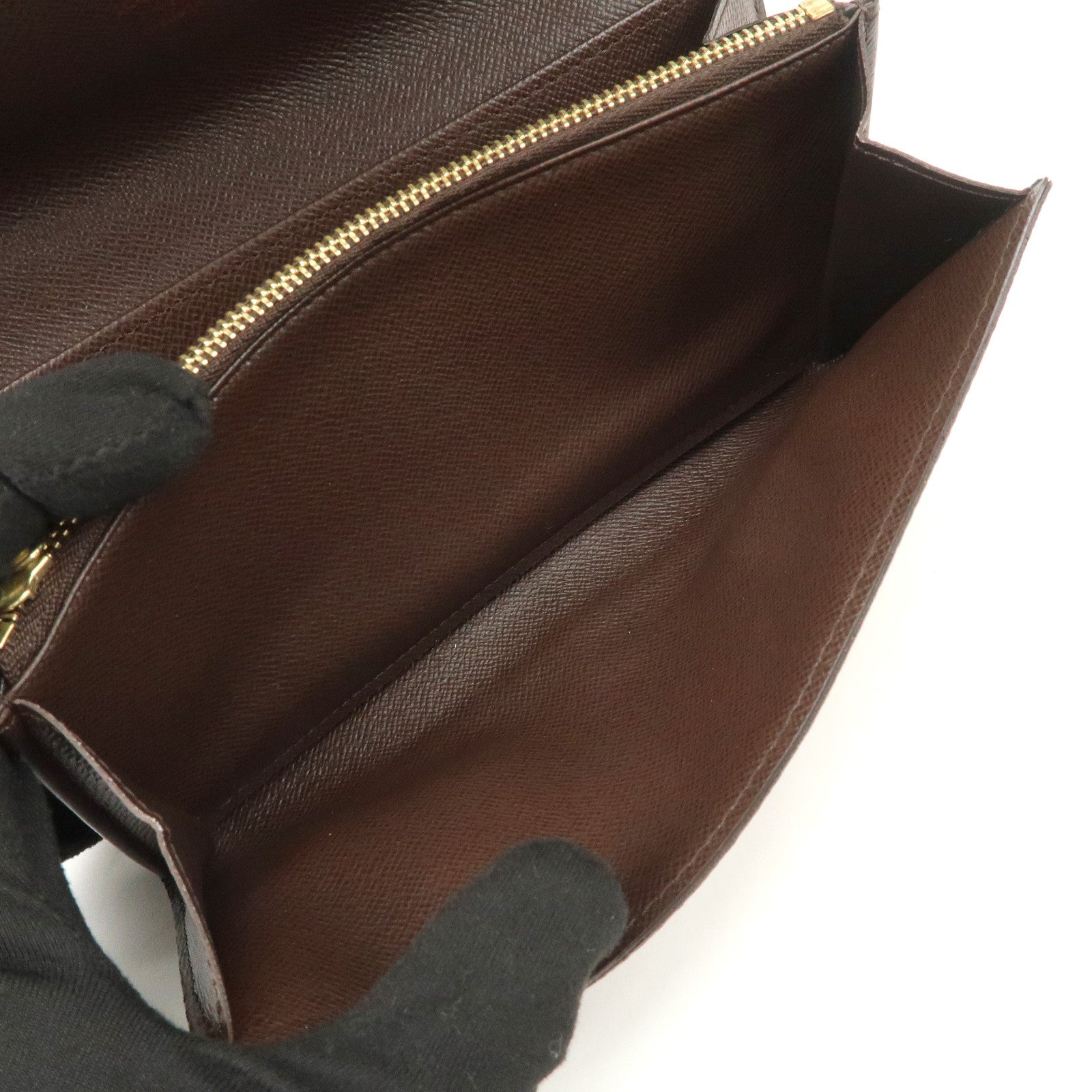 Louis Vuitton Damier Canvas Portefeuille Sarah Wallet Brown N61734