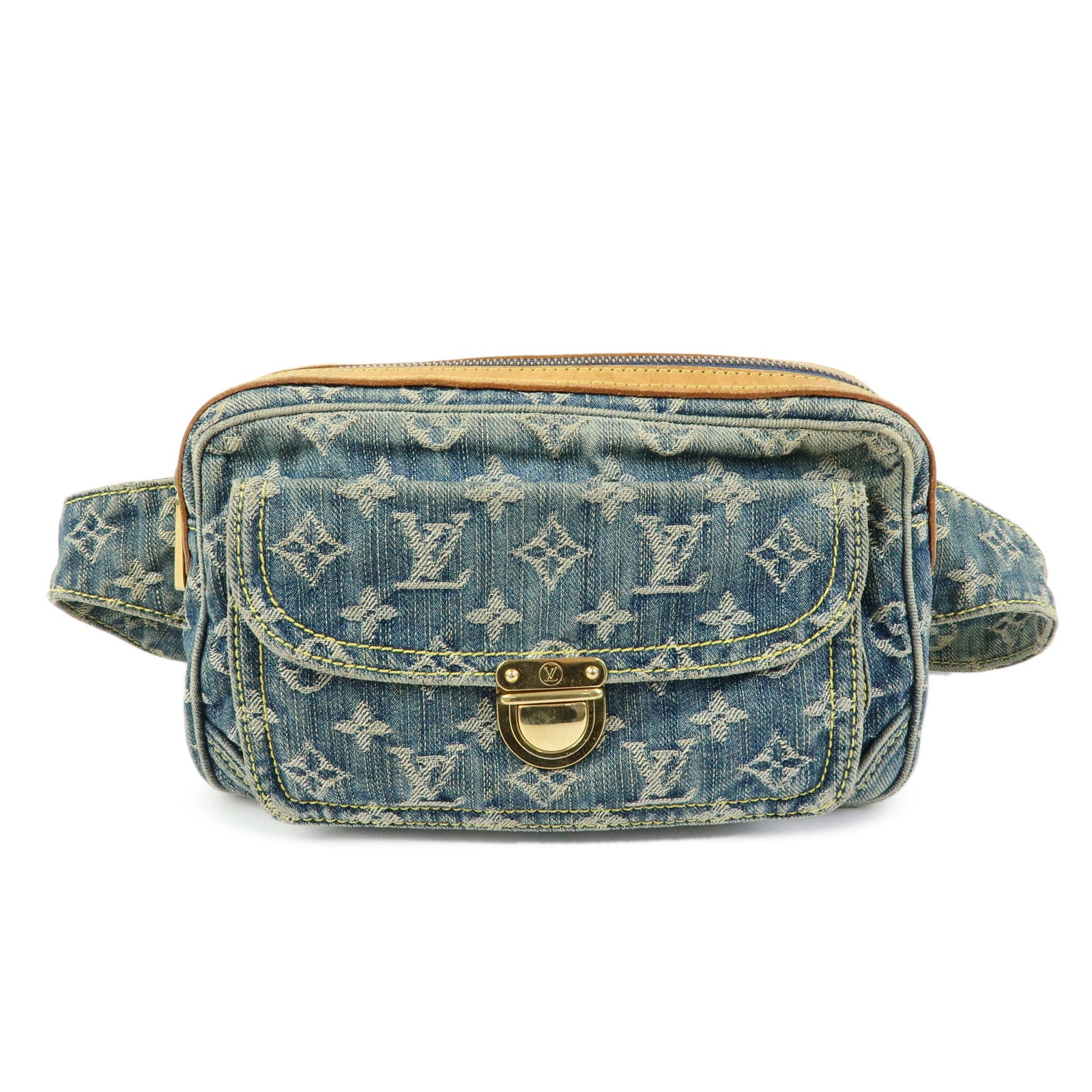 Louis Vuitton Monogram Denim Bum Bag Waist Bag Blue M95347