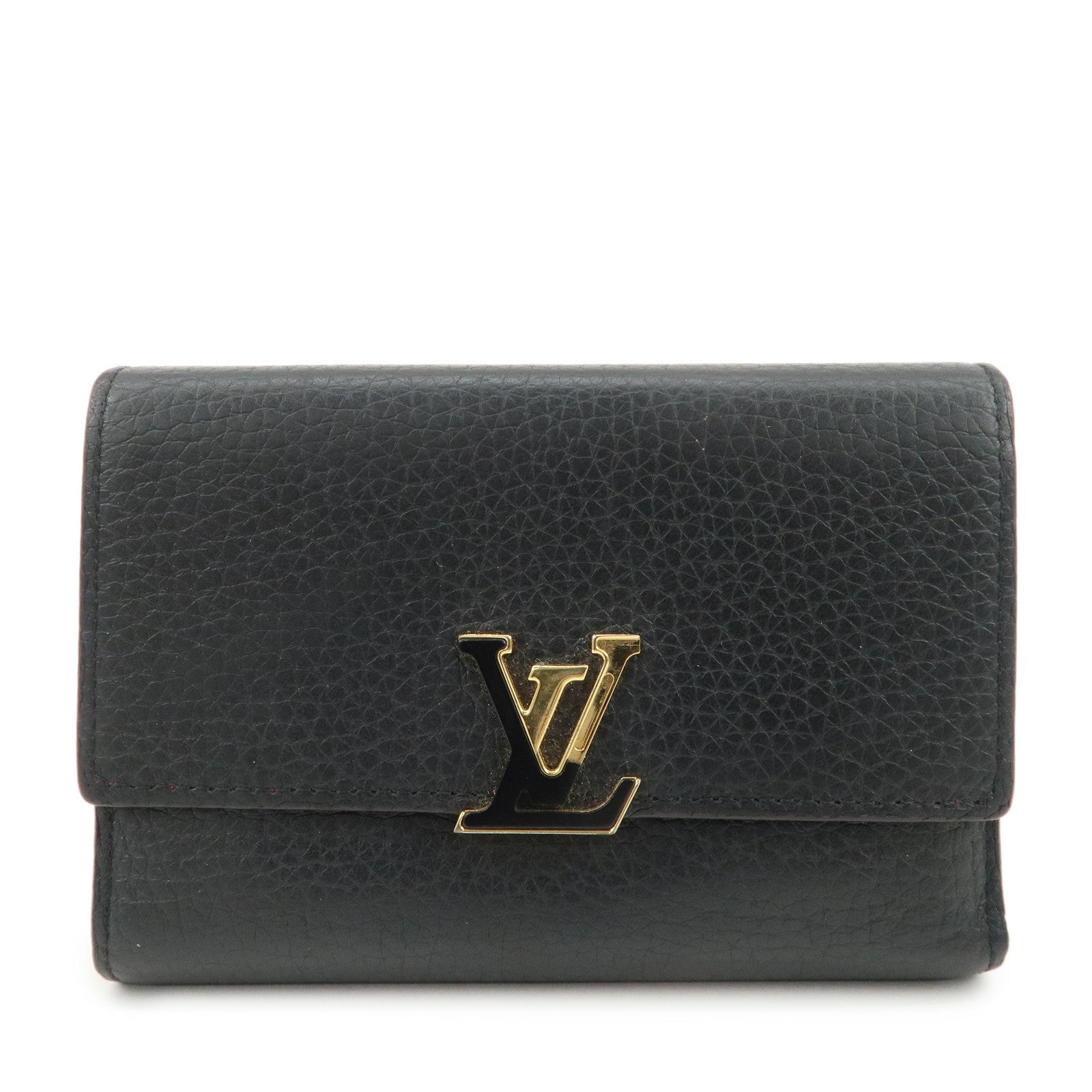Louis Vuitton Leather Portefeuille Capucines Compact Wallet M62157
