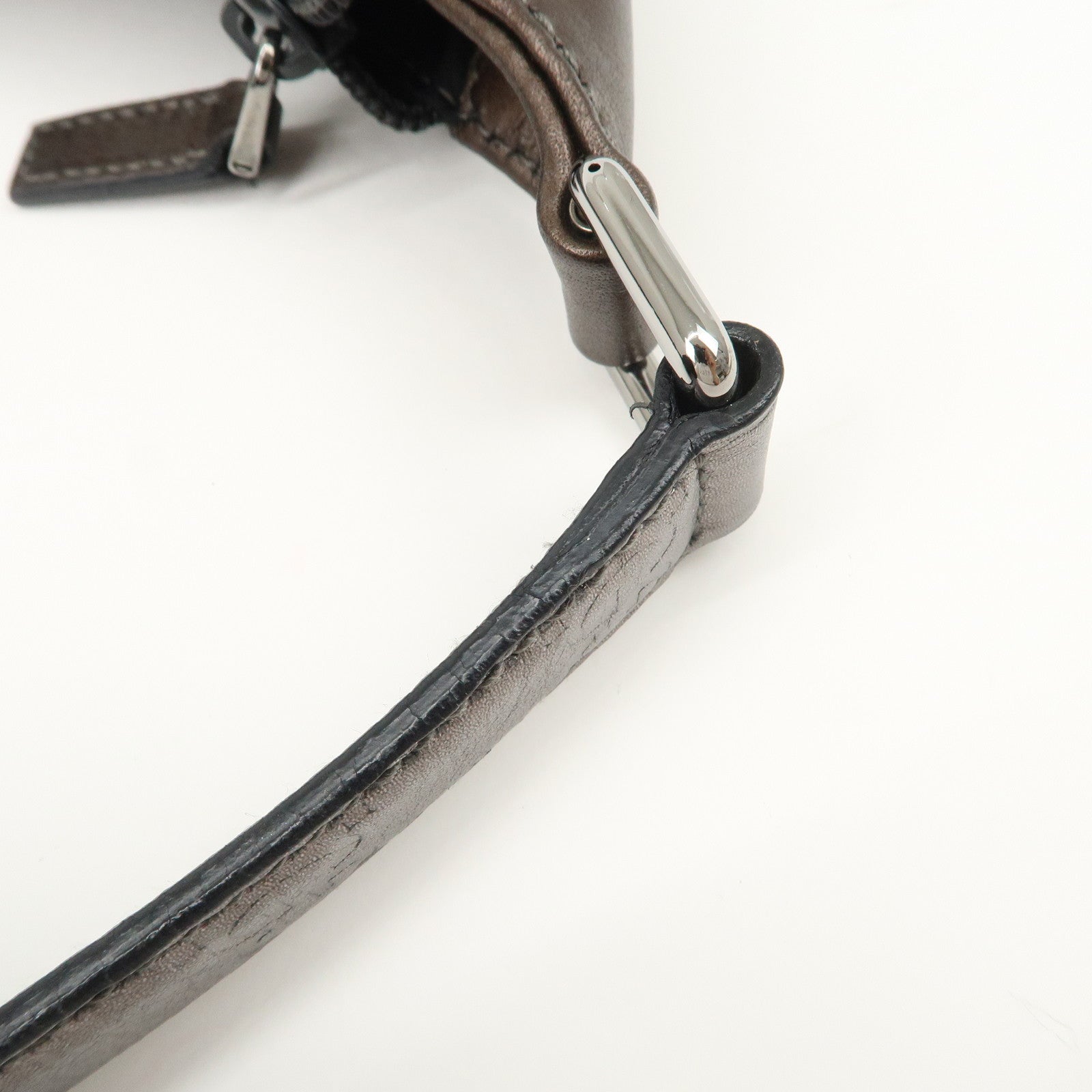 GUCCI Guccissima Leather Shoulder Bag Hand Bag Silver 240020