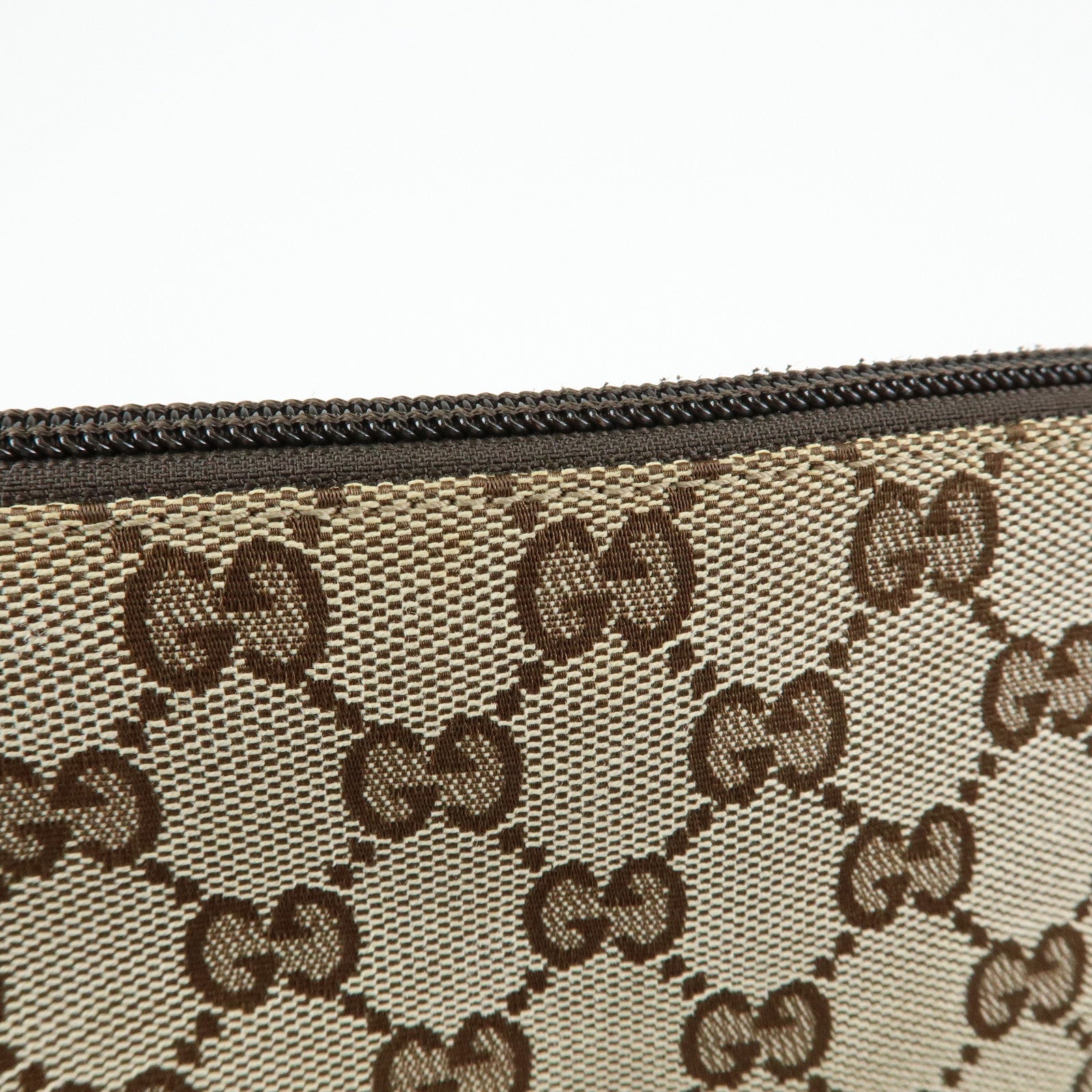 GUCCI GG Canvas Leather Shoulder Crossbody Bag Beige Brown 145857