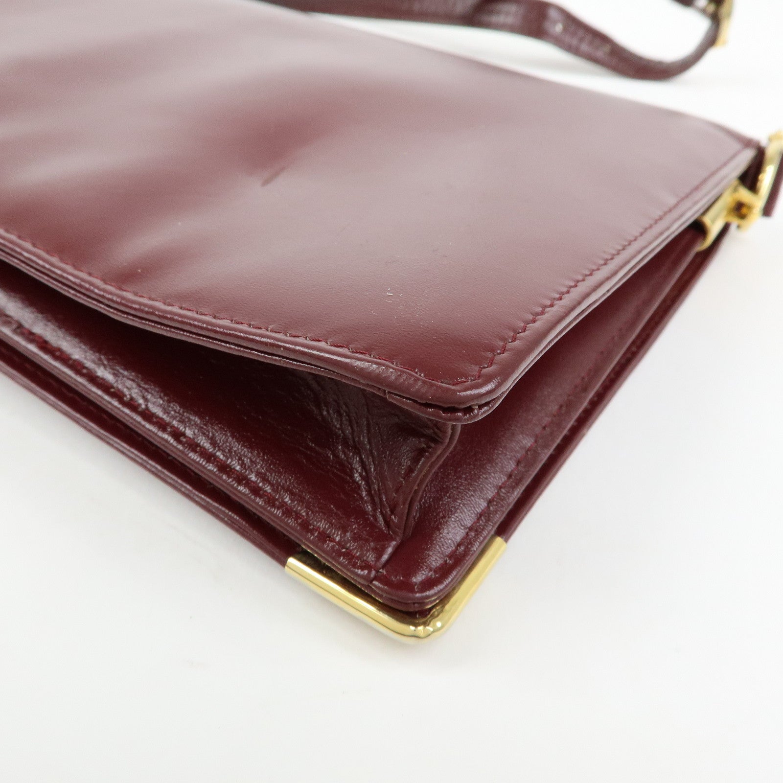 Cartier Must de Cartier Leather Shoulder Bag Crossbody Bag Bordeaux