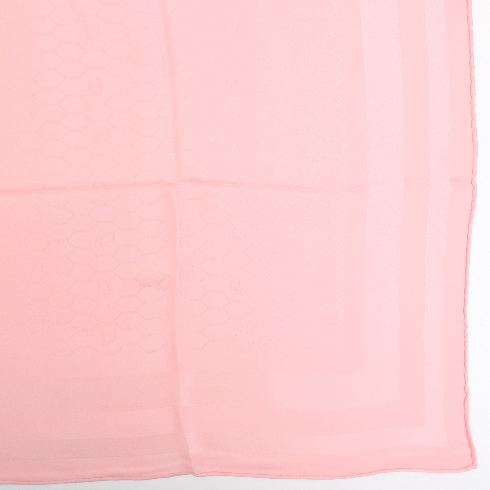 Christian Dior Silk 100% Scarf Honeycomb Pattern Pink