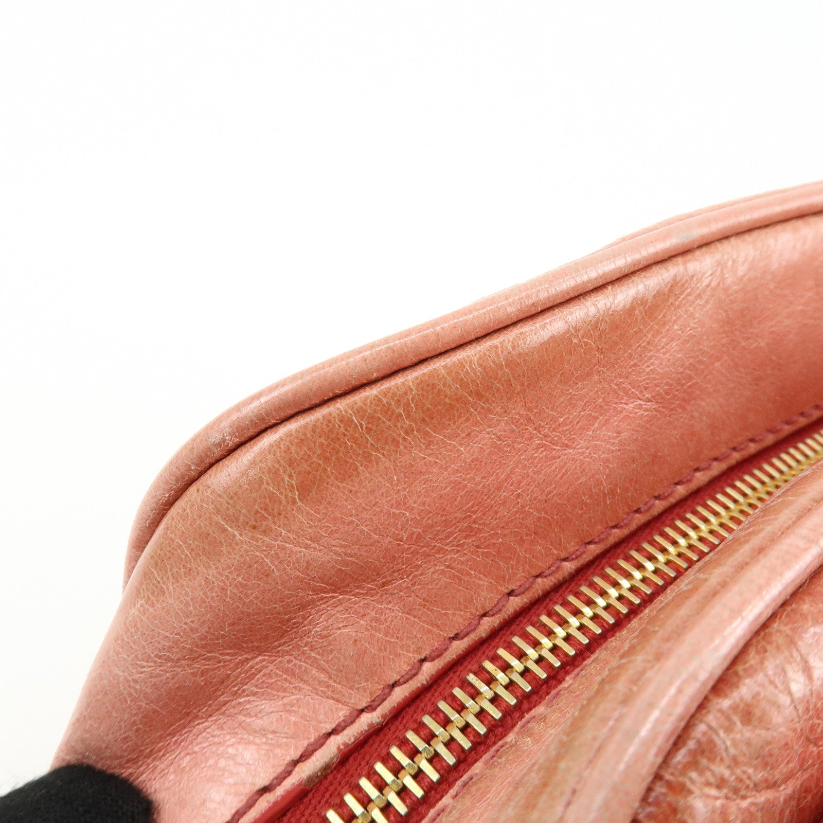 MIU MIU Leather 2Way Bag Hand Bag Shoulder Bag Pink