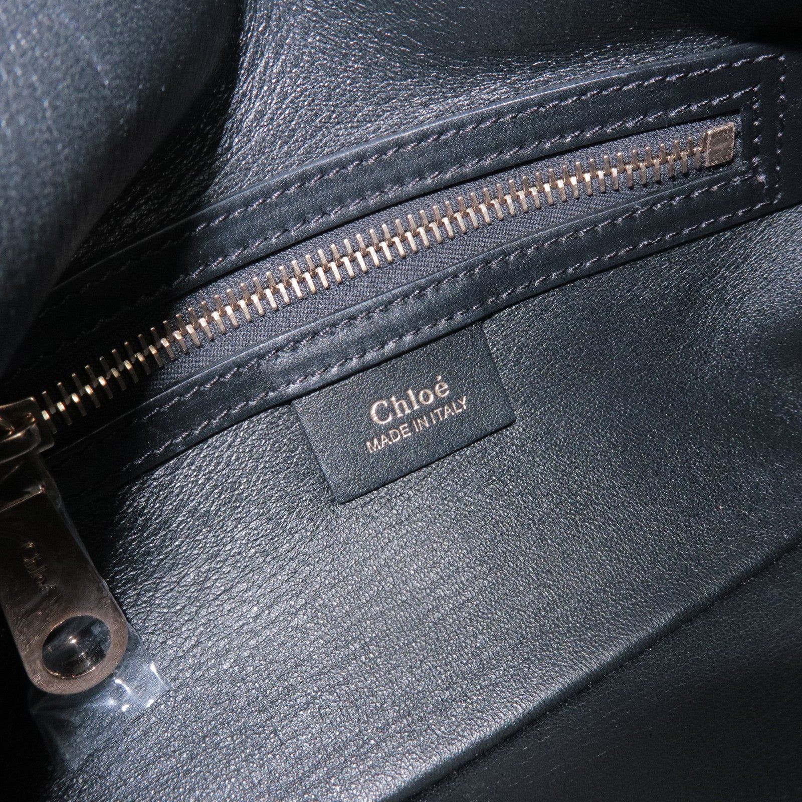 Chloe Juana Leather Chain Shoulder Bag Hand Bag Black