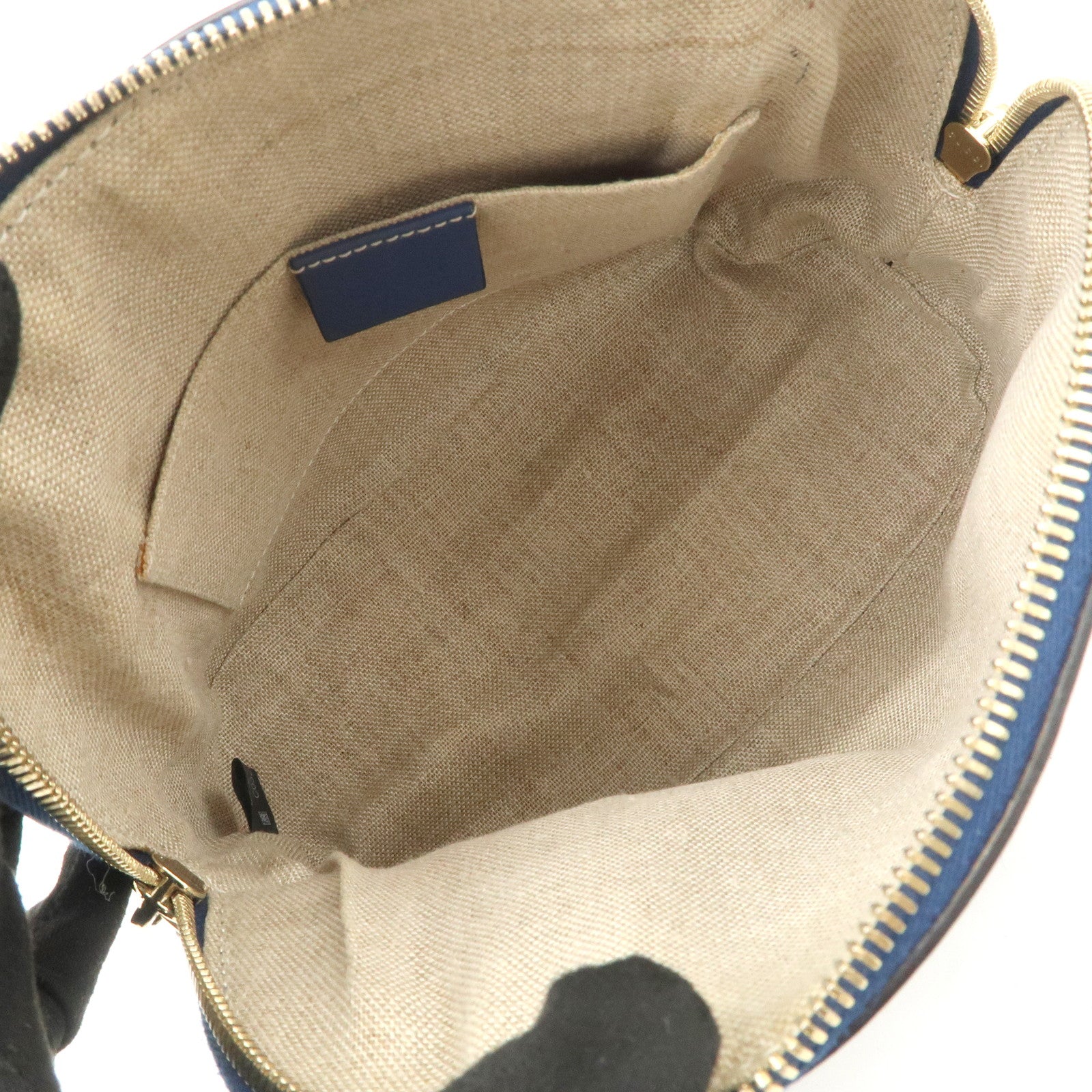 GUCCI Micro Guccissima 2Way Bag Hand Bag Shoulder Bag Blue 449654