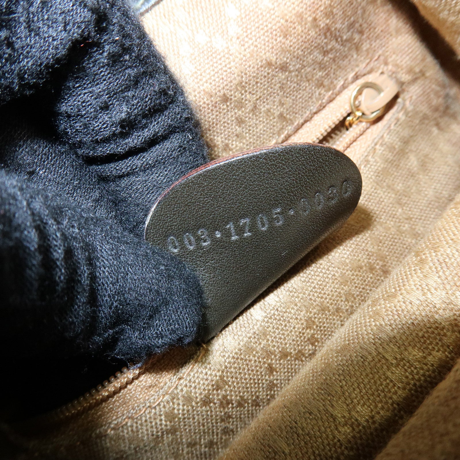 GUCCI Bamboo Leather Backpack Rucksack Khaki 003・1705・0030