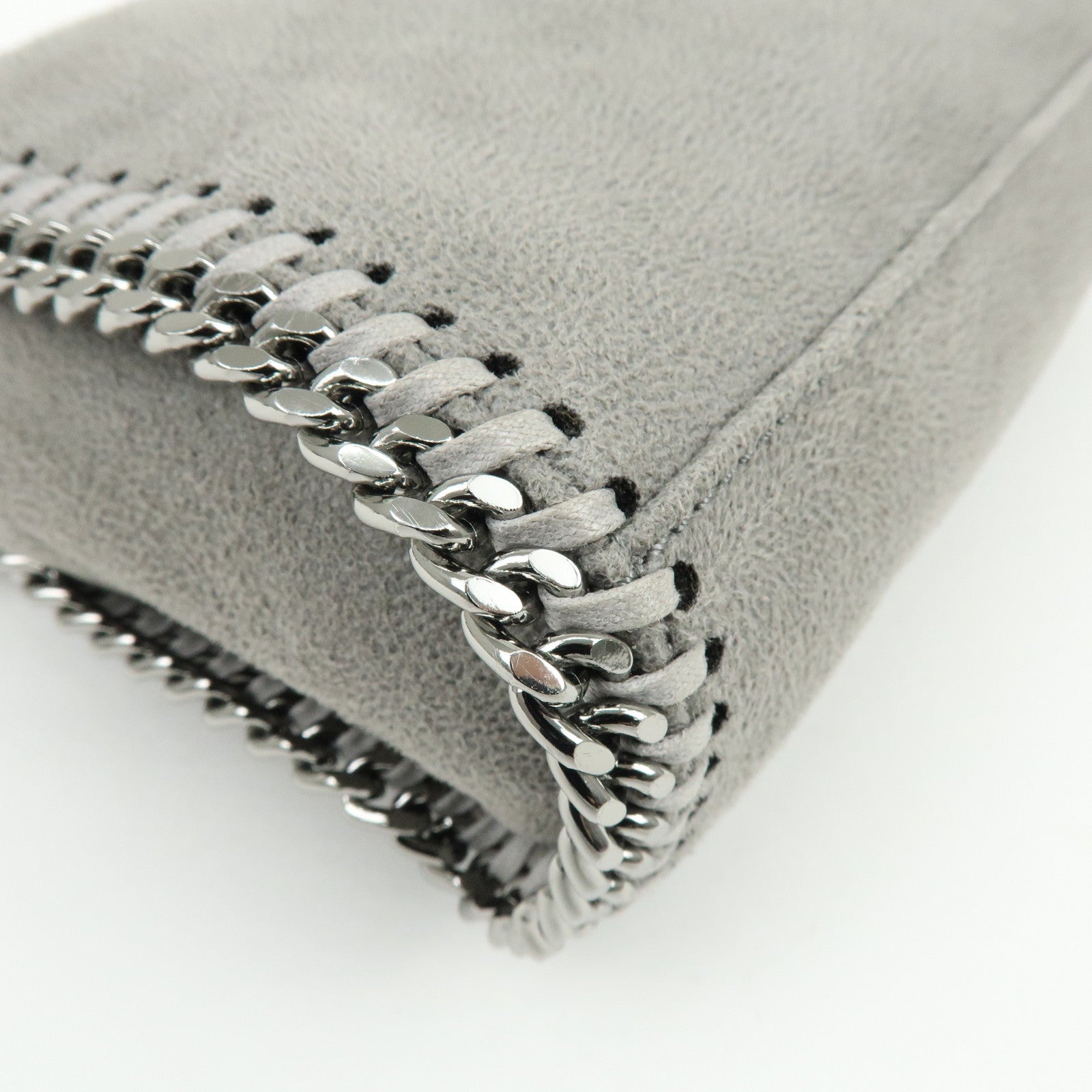 STELLA MCCARTNEY Falabella Faux Leather Shoulder Bag Gray 364519
