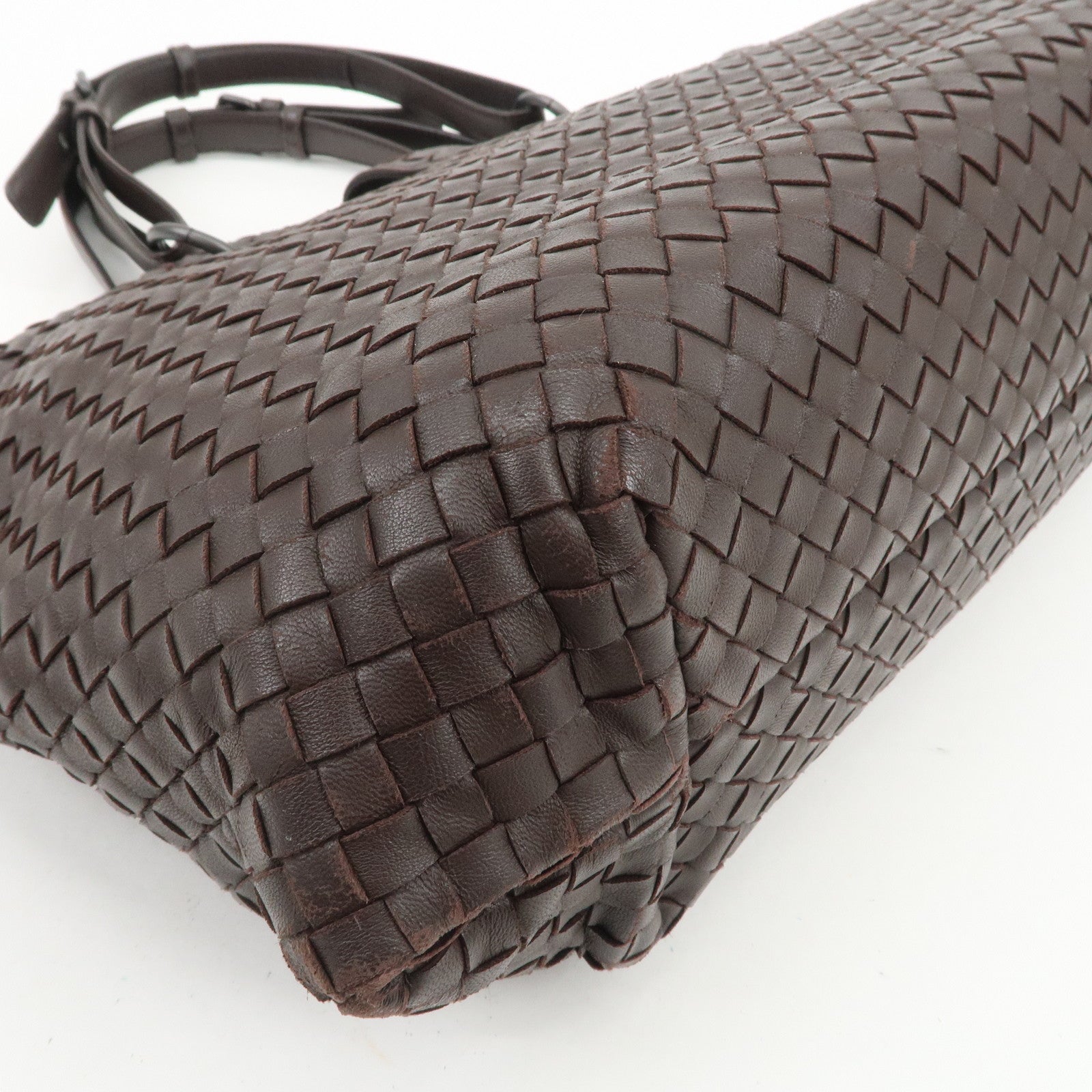 BOTTEGA VENETA Intrecciato Nappa Leather Tote Bag Hand Bag Brown