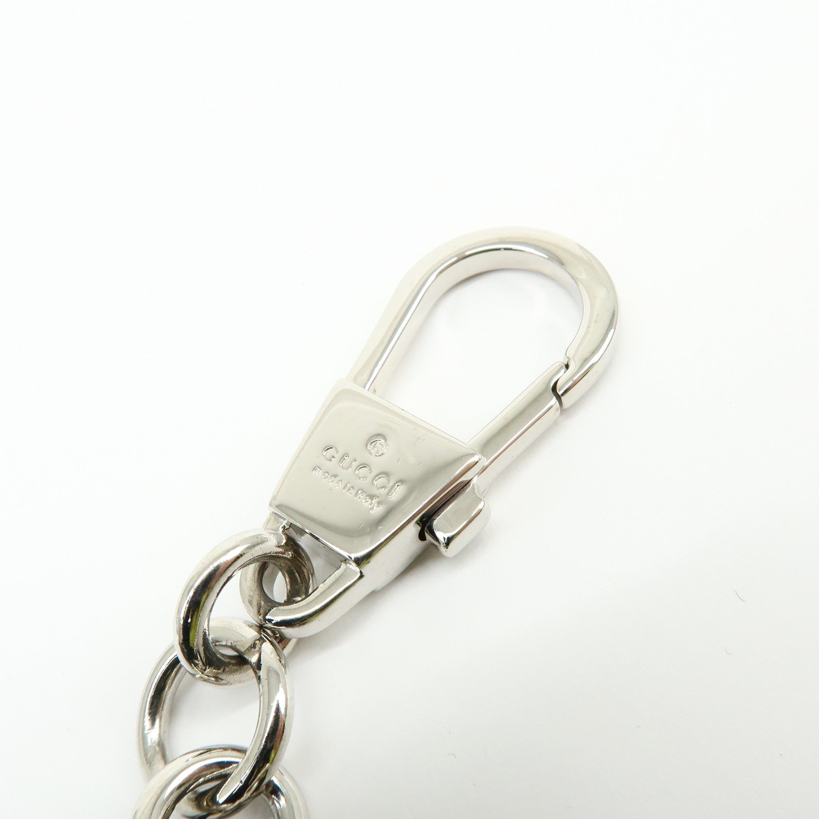 GUCCI Interlocking G Tassel Bag Charm Key Charm Black